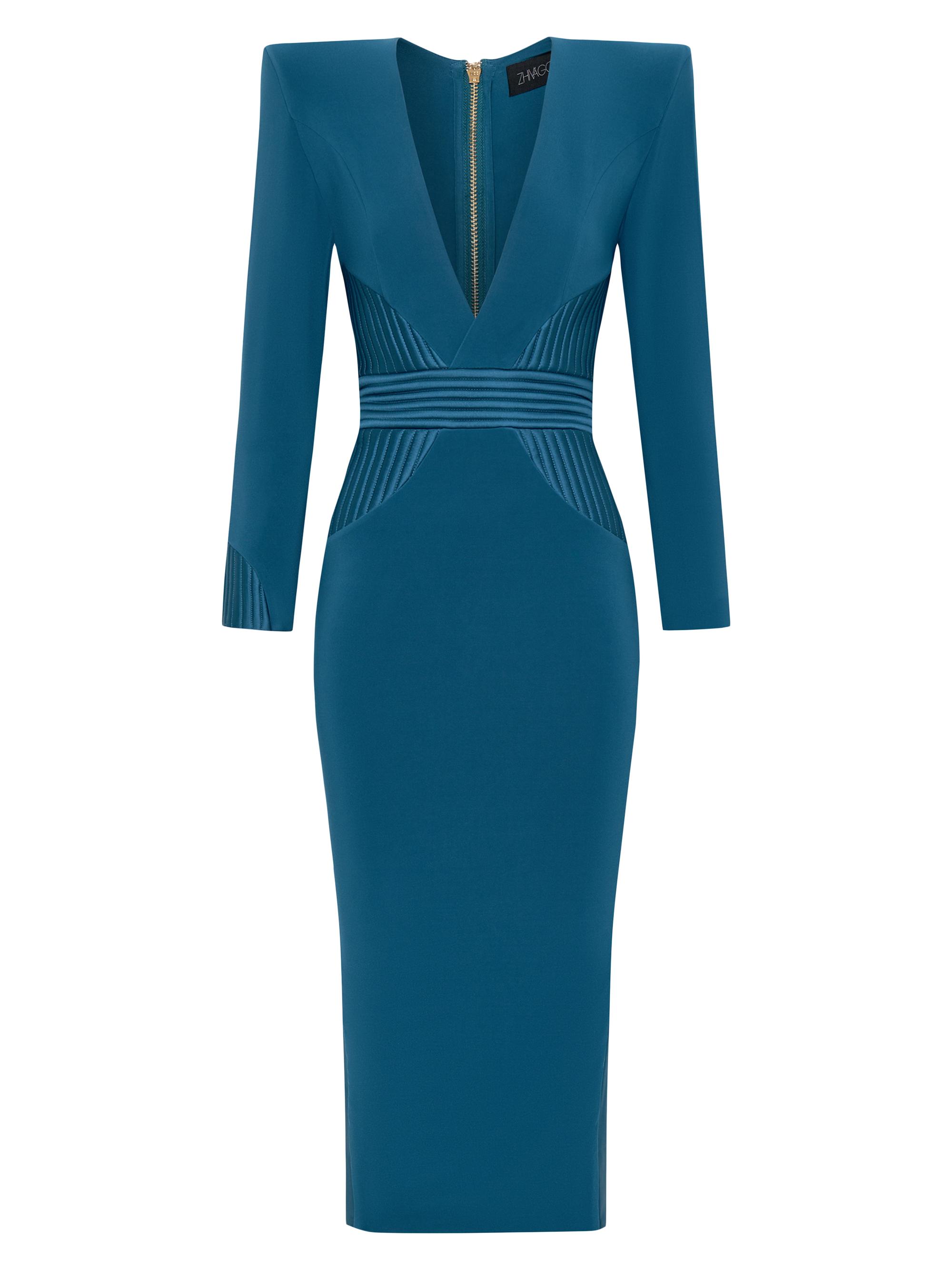 Zhivago Women's The Secret Midi-Dress - Peacock