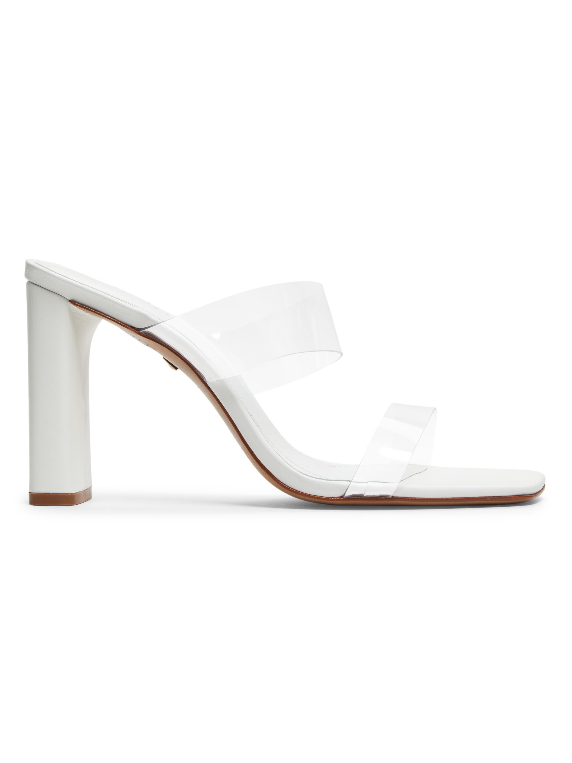 Schutz Women's Ariella 100MM Transparent Sandals - Transparent White