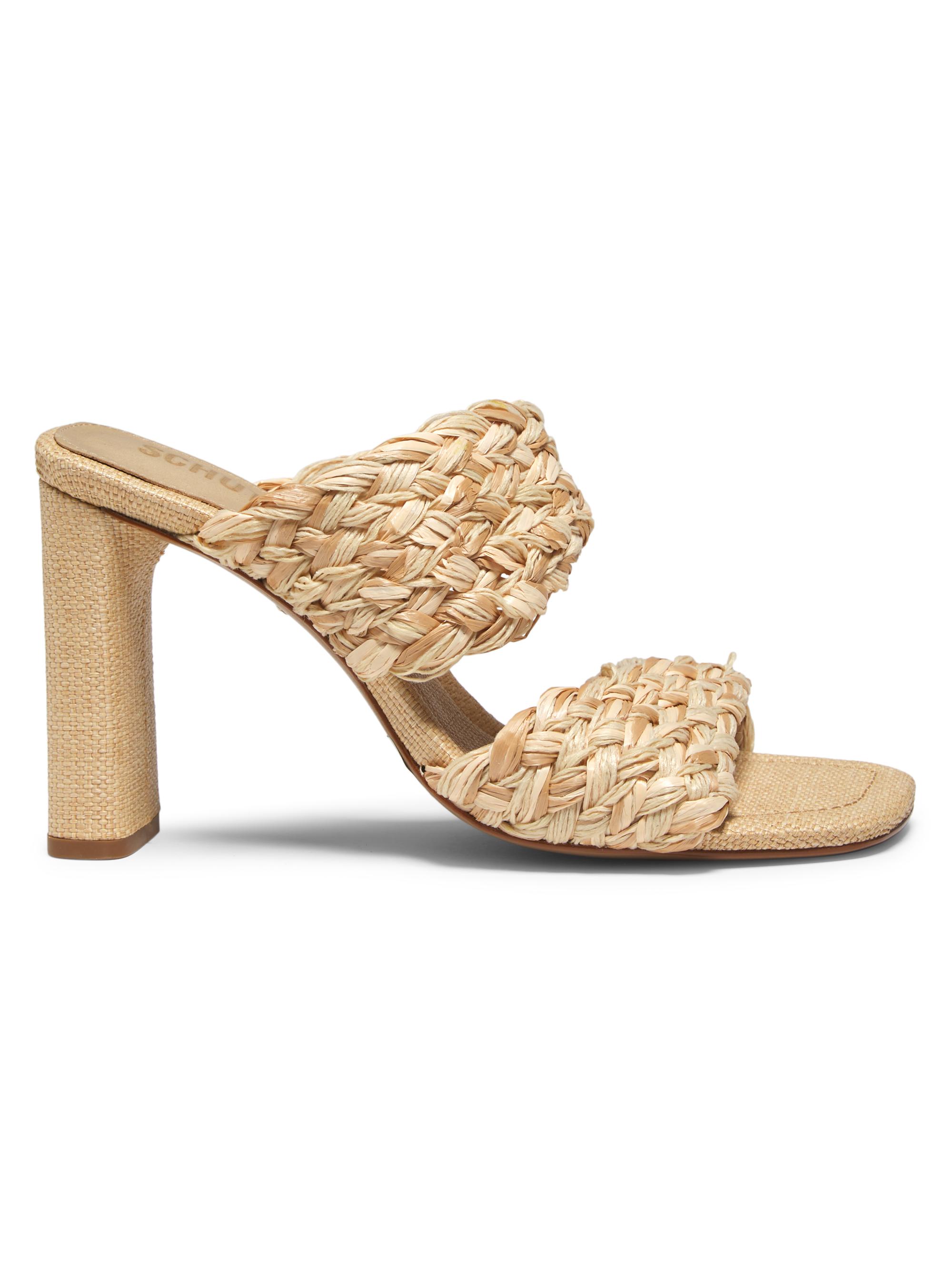 Schutz Women's Amani 100MM Straw Sandals - Multi Natural