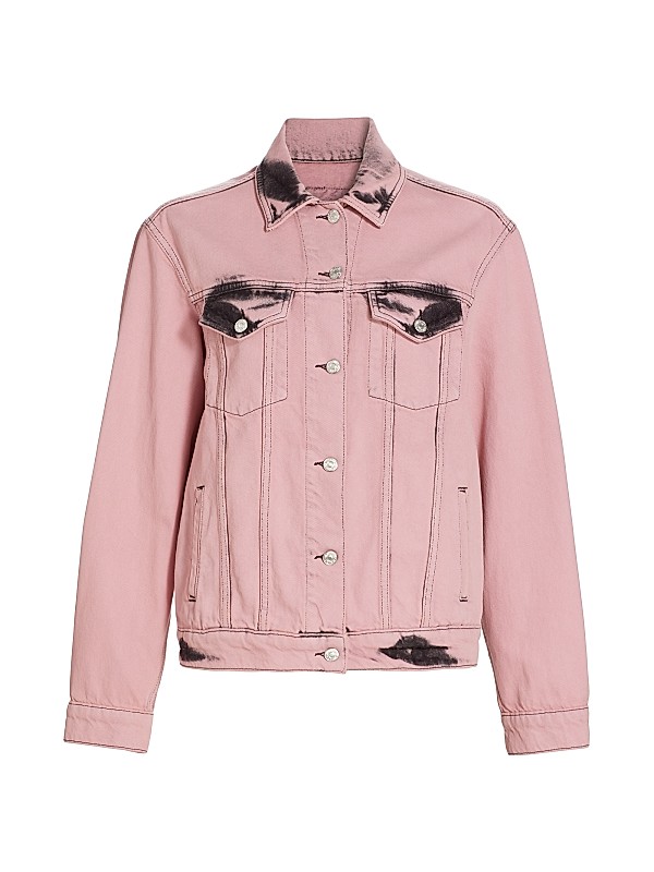Shop Moschino Jeans Overdyed Denim Trucker Jacket | Saks Shop Moschino Jeans Overdyed Denim Trucker Jacket | Saks
