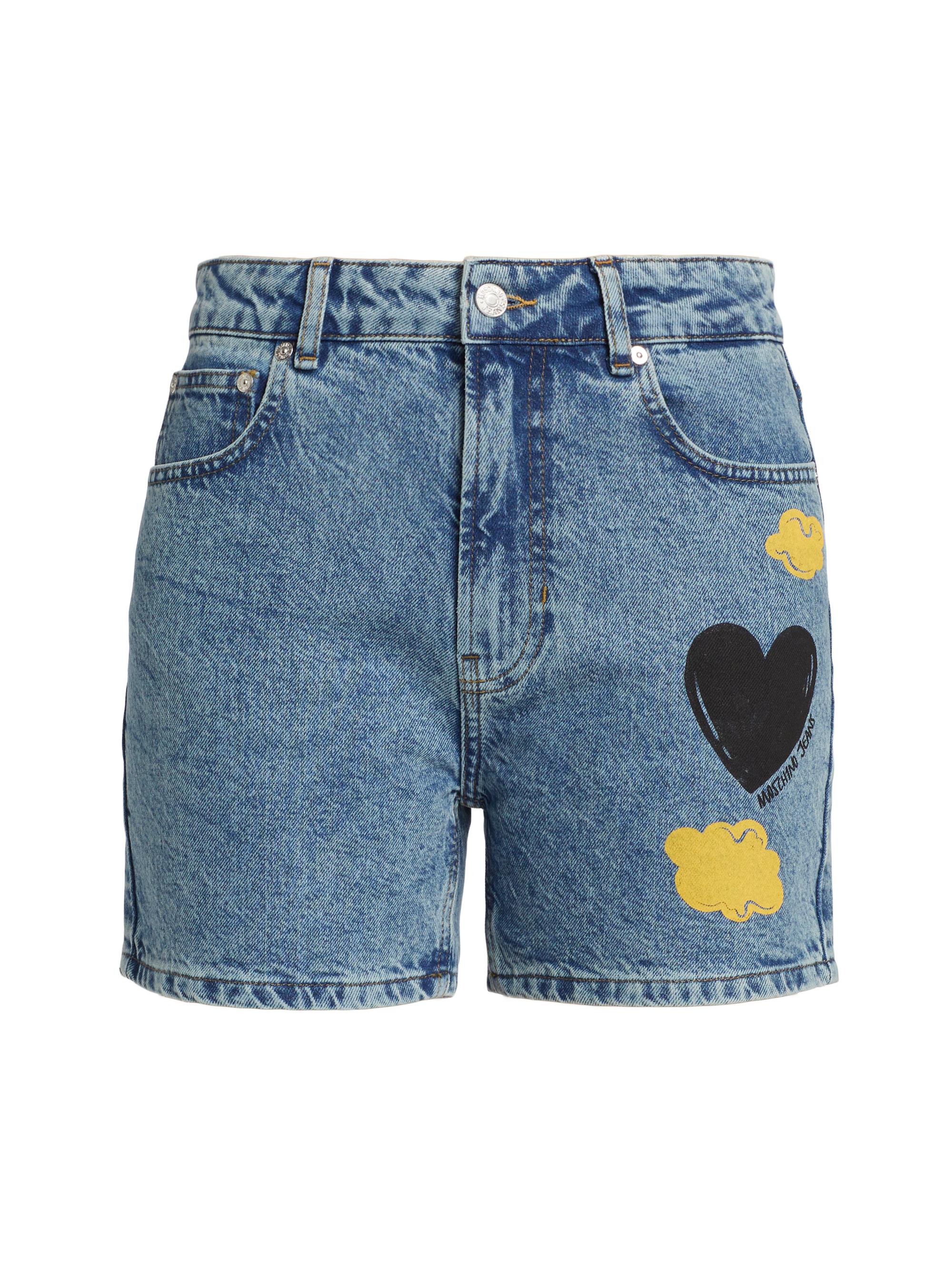 Alexander Wang Bite Logo Denim Shorts | Saks Fifth Avenue