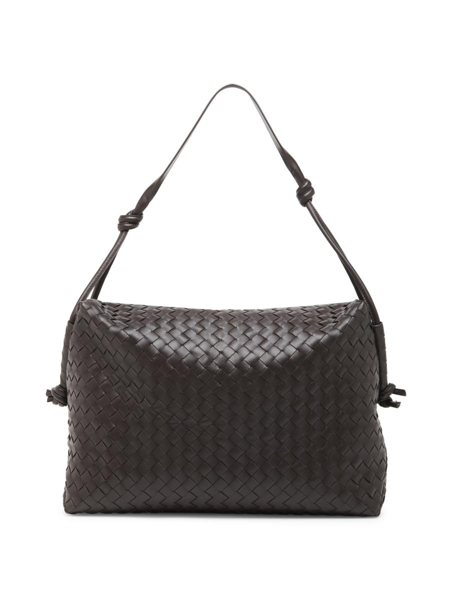 Bottega Veneta Medium Loop Intrecciato Leather Weekender Bag