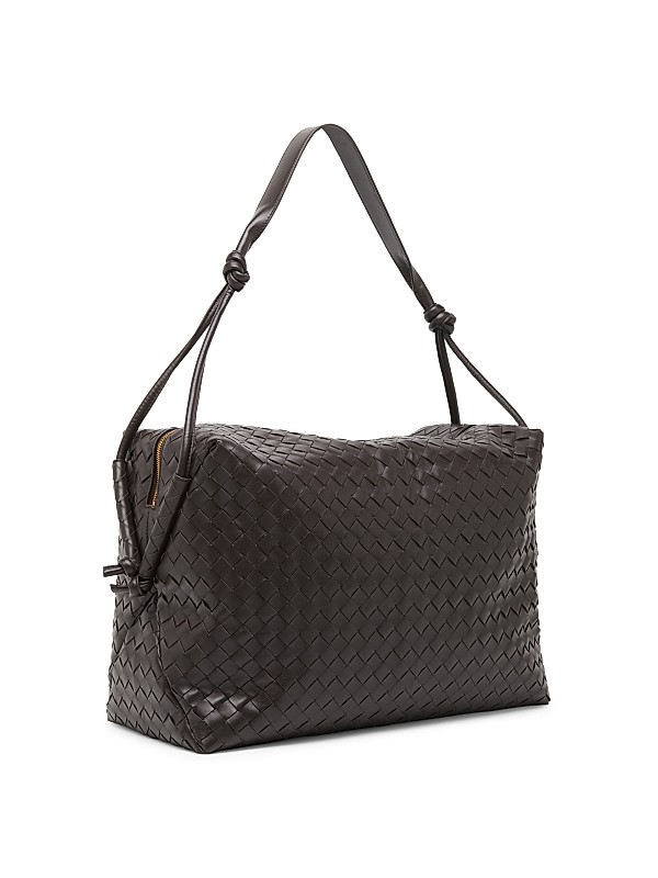 Shop Bottega Veneta Medium Loop Intrecciato Leather Shop Bottega Veneta Medium Loop Intrecciato Leather