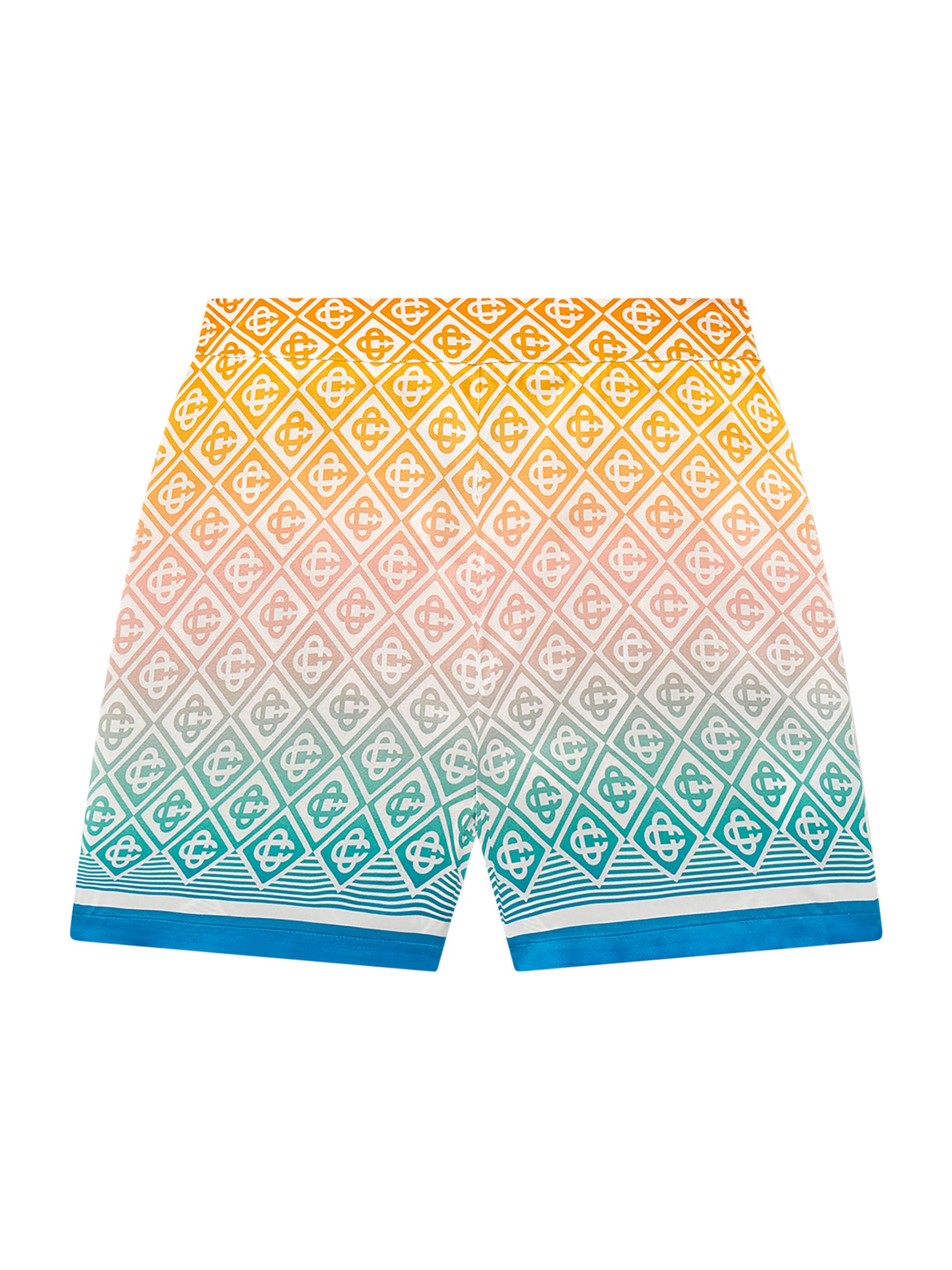 Casablanca Women's Geometric Print Silk Shorts - Diamond Monogram Degrade