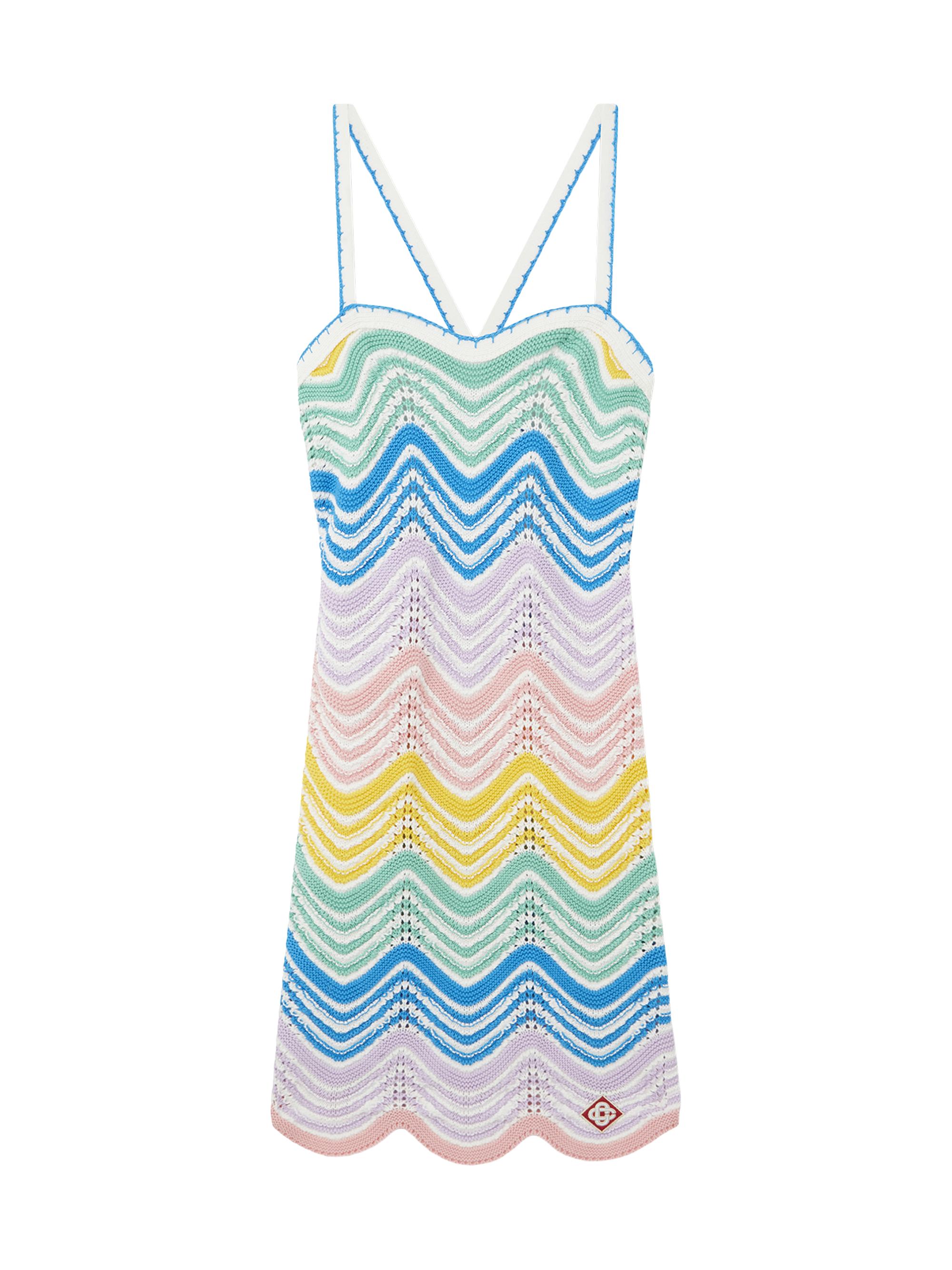 Casablanca Women's Wave Crochet Minidress - Gradient Wave