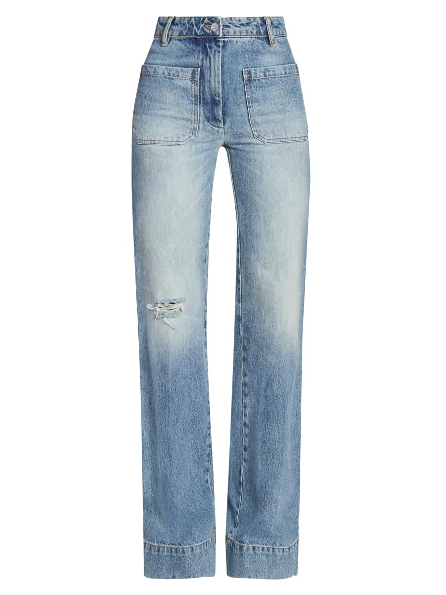 【23AW NEW】Victoria Beckham_woman /シェニール フレア パンツ サイドホールデザインフレアパンツ｜PETAL ONLINE（ペタル