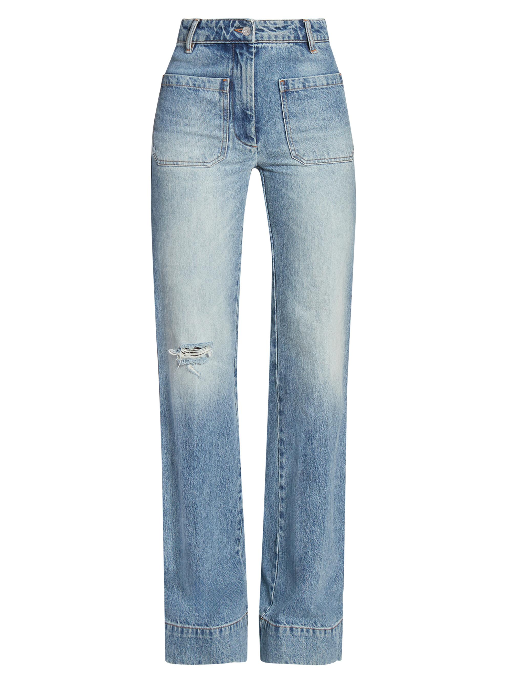 Victoria Beckham Women's Alina High-Rise Flared Jeans - Worn Blue Wash