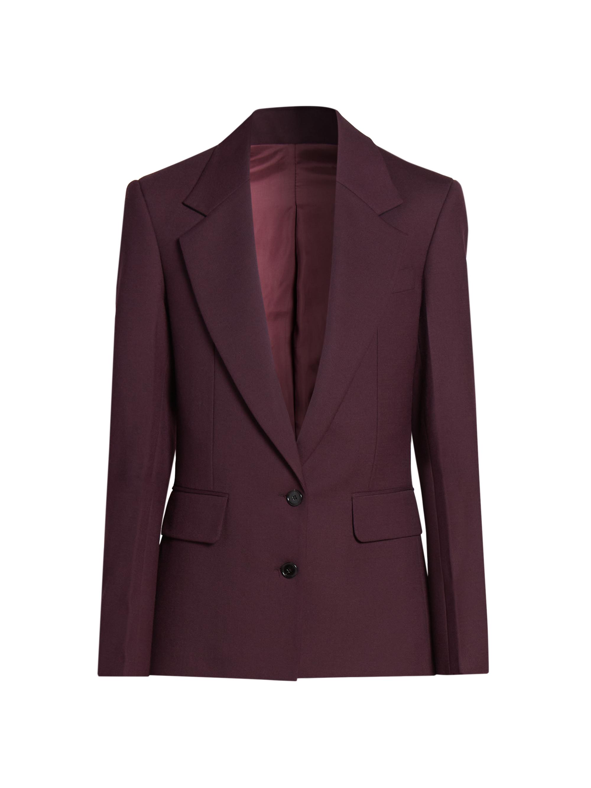 Victoria Beckham Women's Notch Lapel Blazer - Deep Mahogany