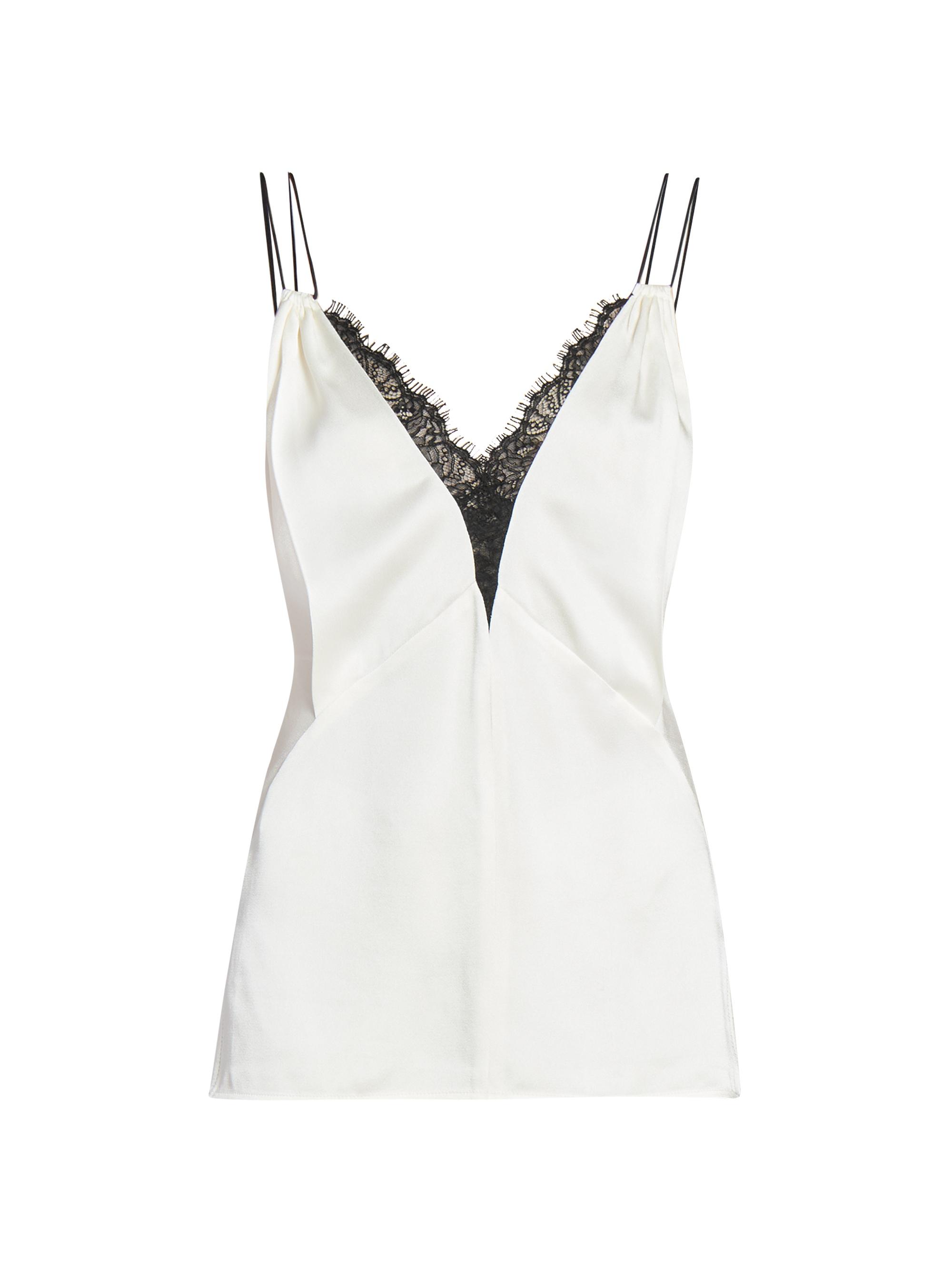 Victoria Beckham Women's Lace-Trimmed Satin Cami -
