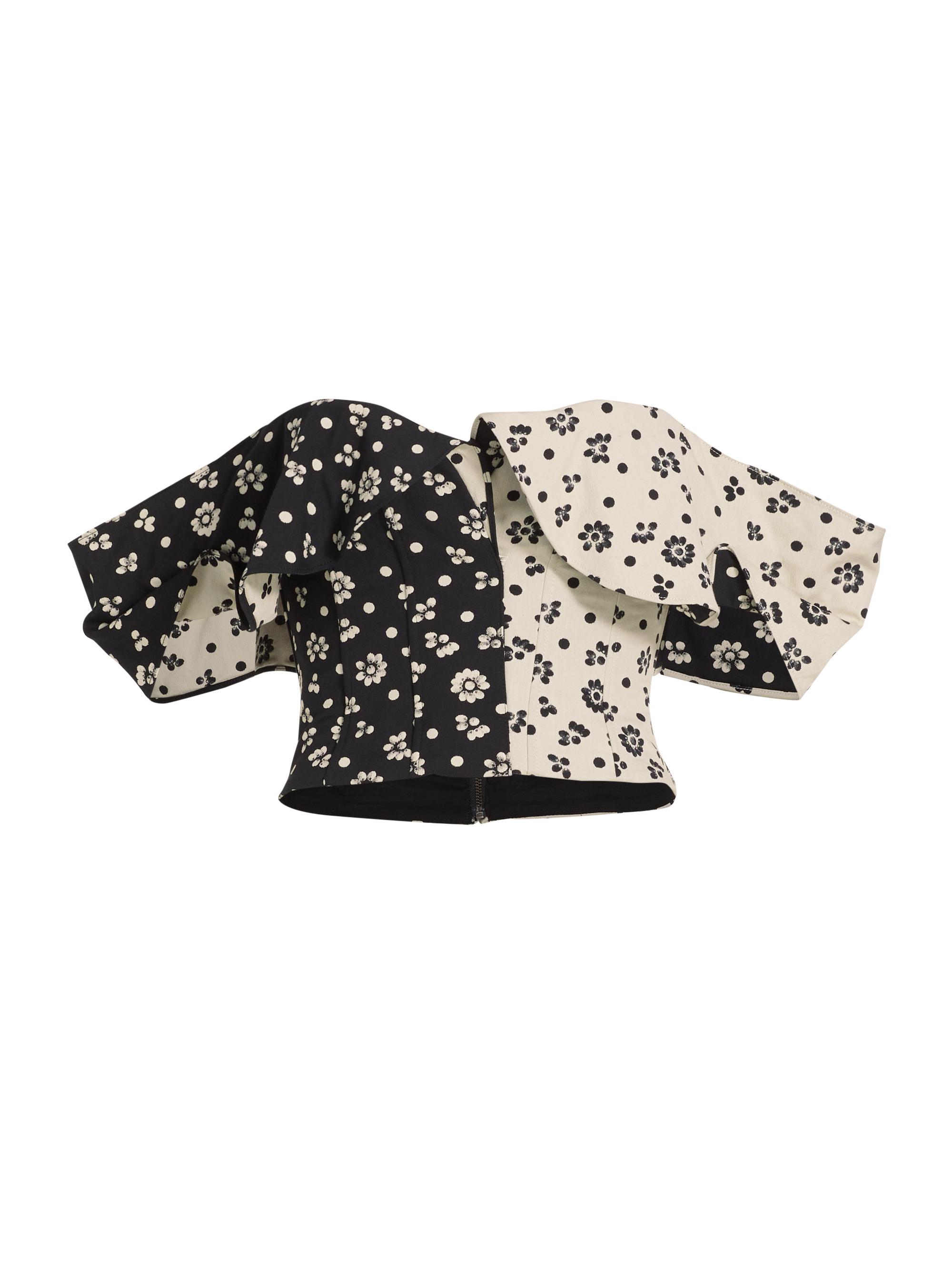 Rosie Assoulin Women's Flap Around The Edges Top - Black Cream