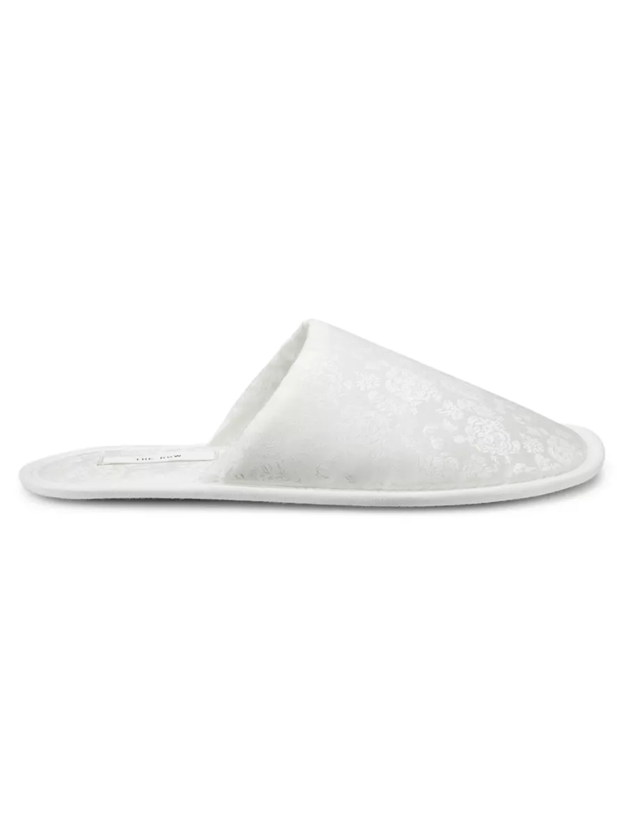 Shop The Row Frances Silk-Blend Slippers | Saks Fifth Avenue Shop The Row Frances Silk-Blend Slippers | Saks Fifth Avenue