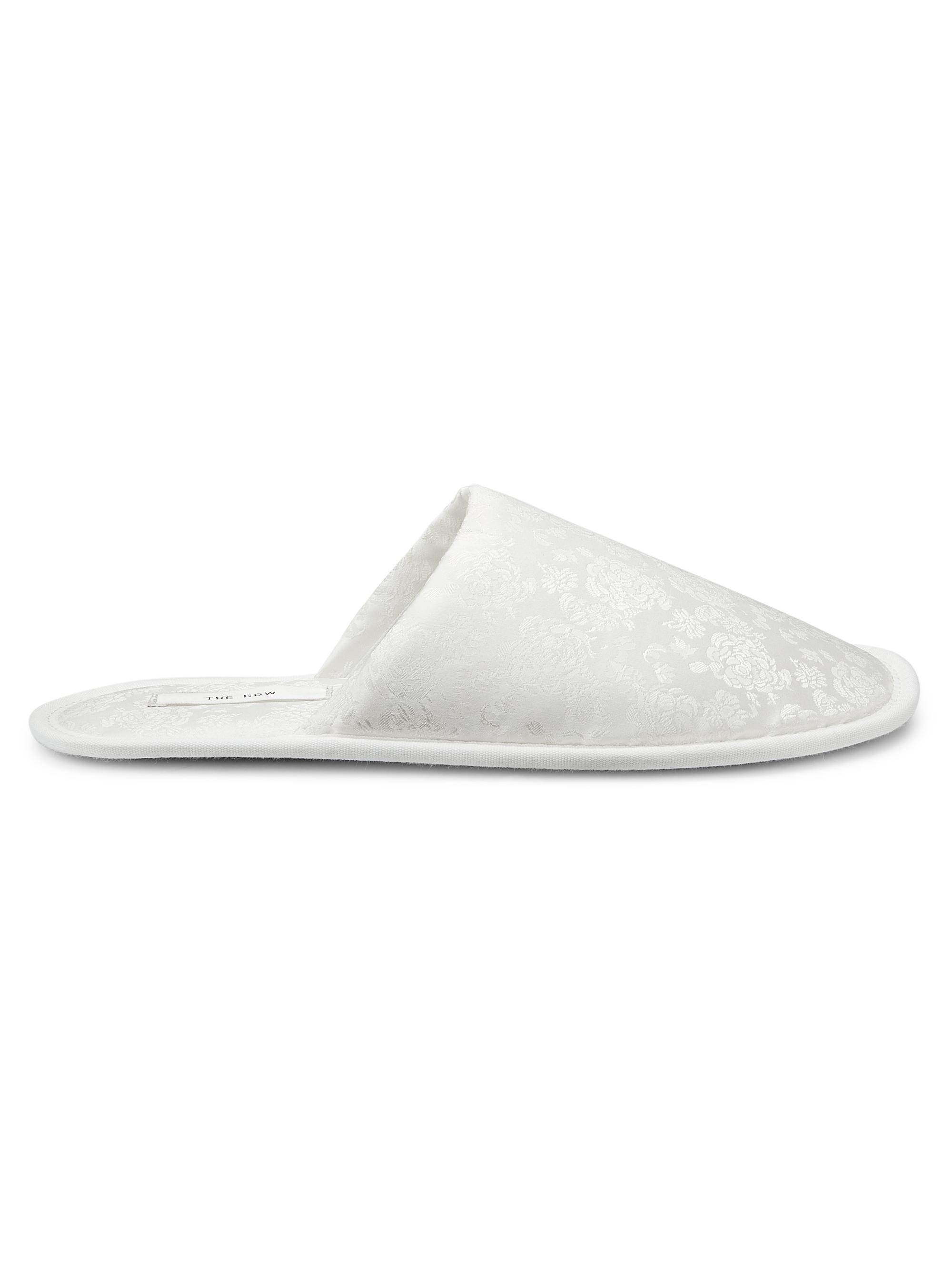 The Row Frances Silk-Blend Slippers | Saks Fifth Avenue