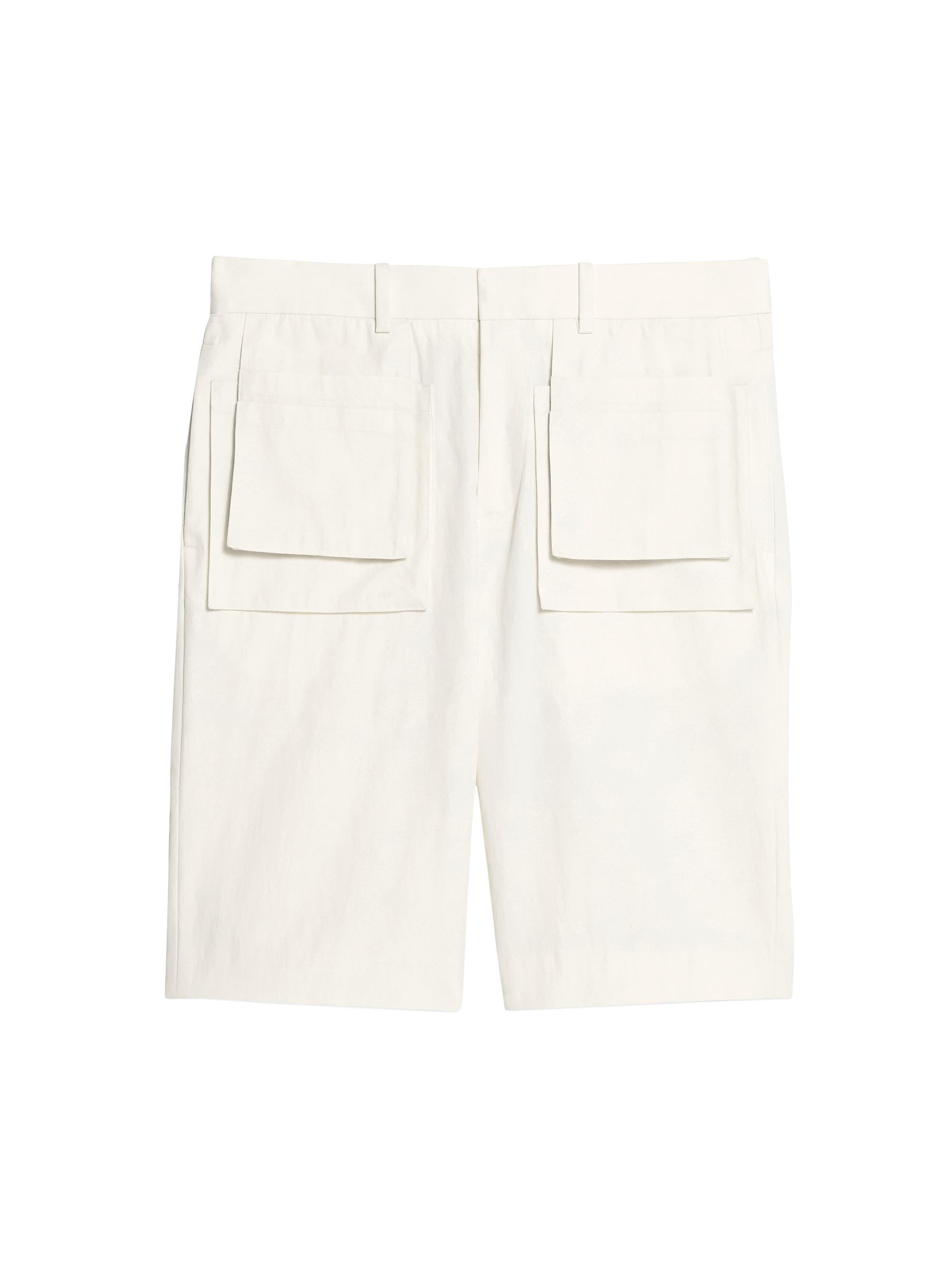 Helmut Lang Men's Cotton-Blend Car Pocket Shorts - Creme