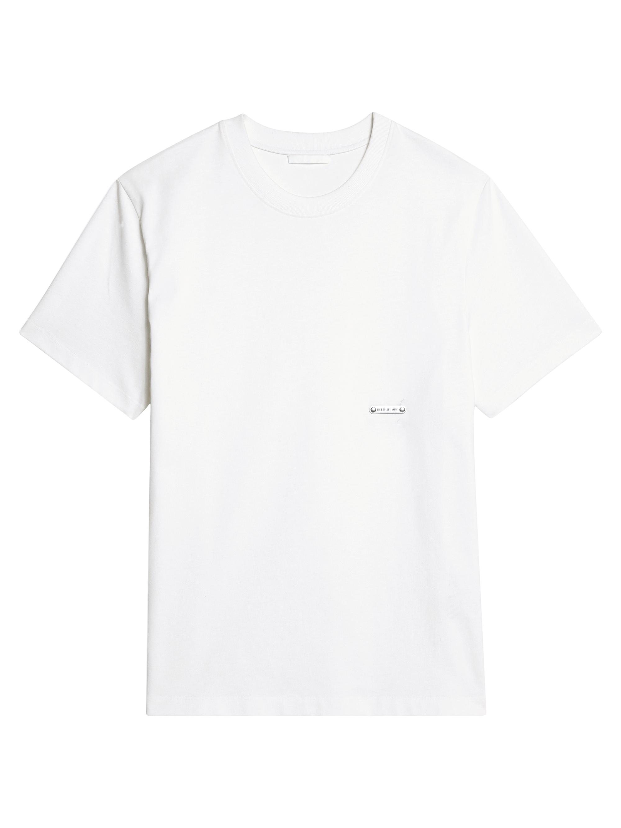 Helmut Lang Men's Metal Logo Cotton T-Shirt - White