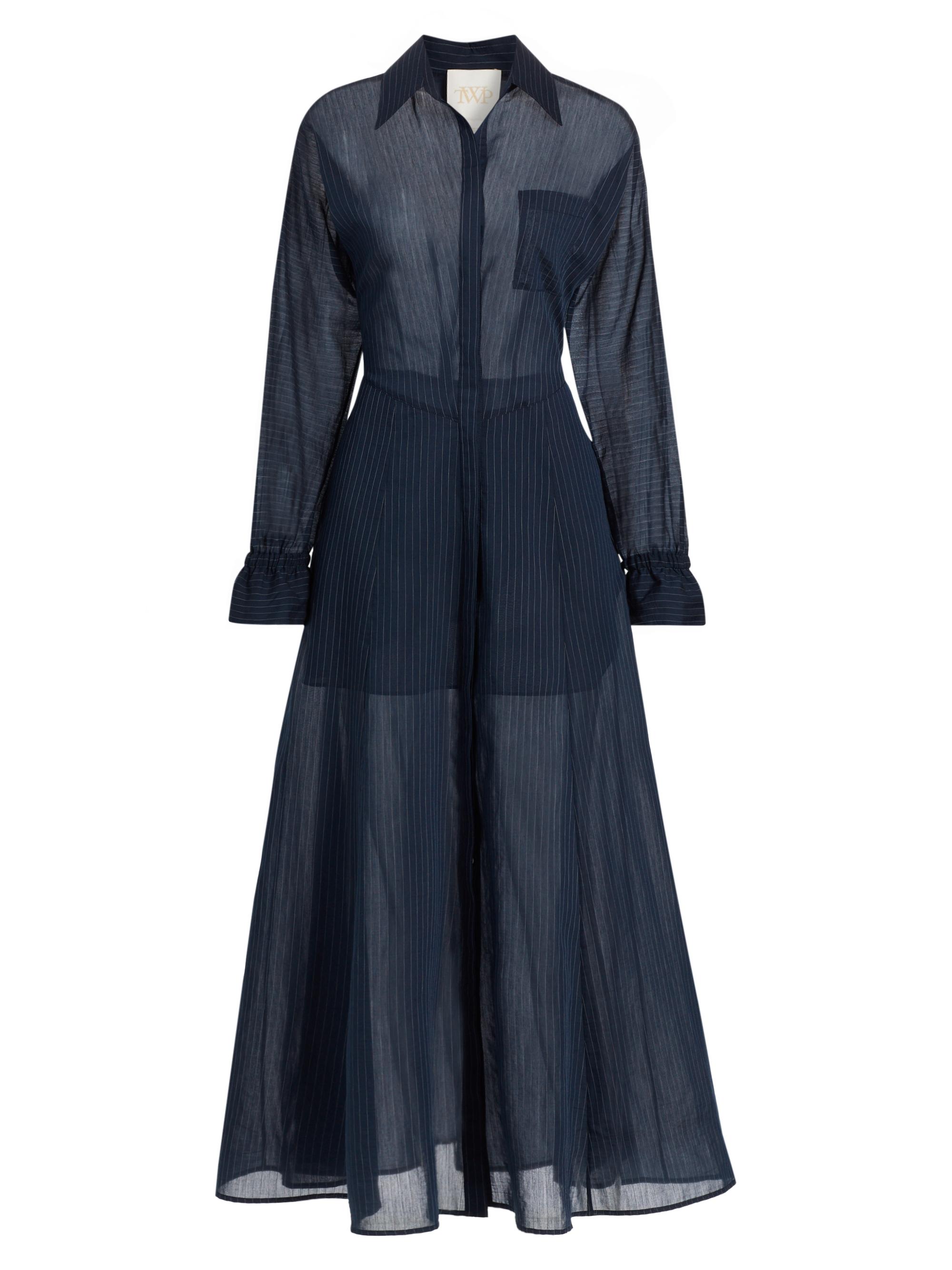 TWP Women's Lazy Hazy Days Of Summer Maxi Shirtdress - Midnight White