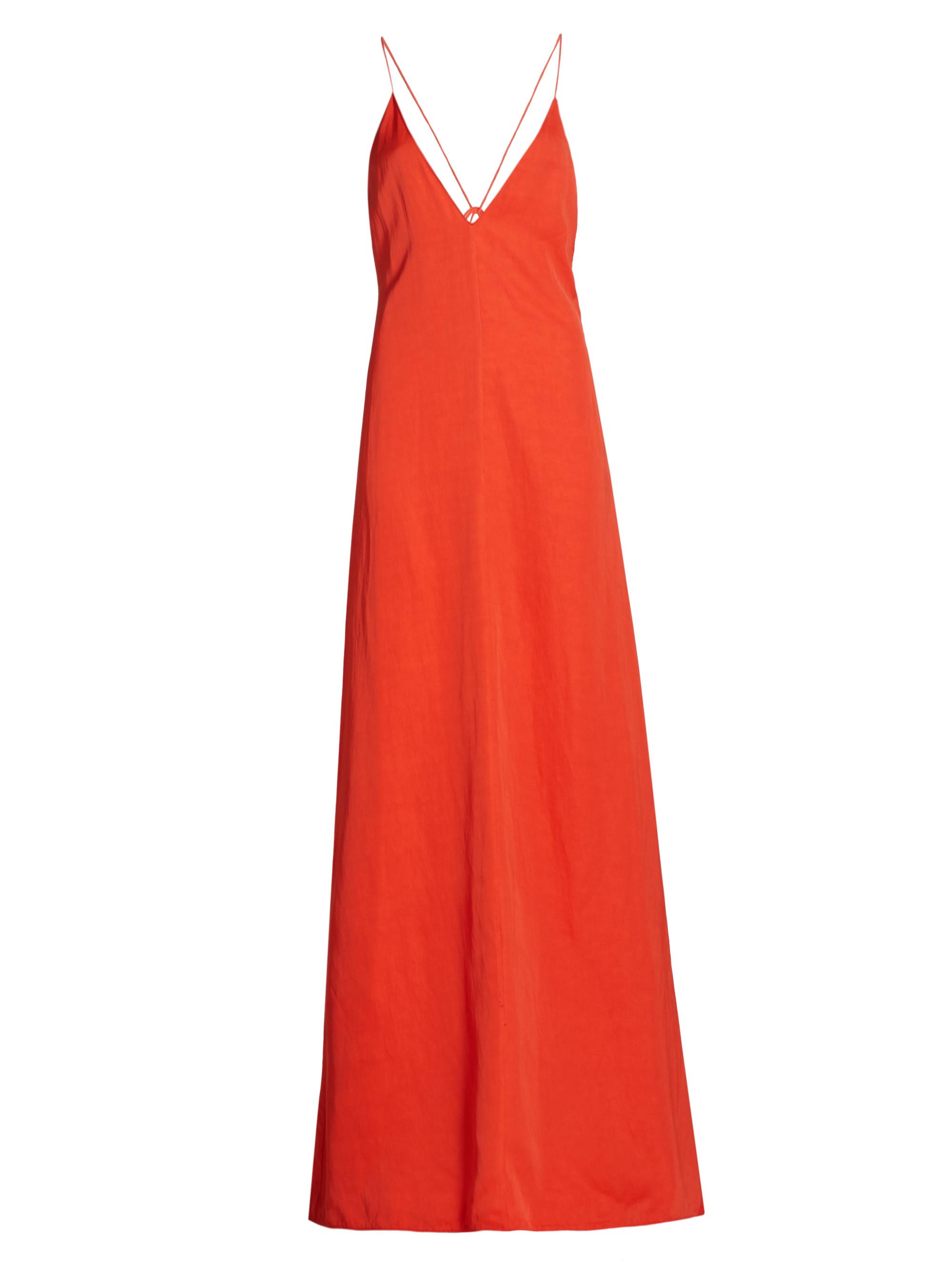 TWP Women's Josephine Linen-Blend A-Line Gown - Cherry Tomato