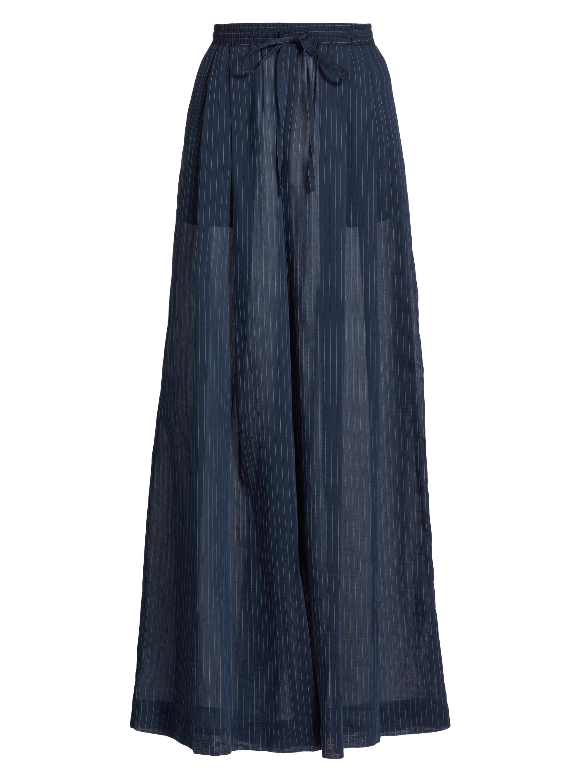 TWP Women's Didi Sheer Cotton & Silk Wide-Leg Pants - Midnight White