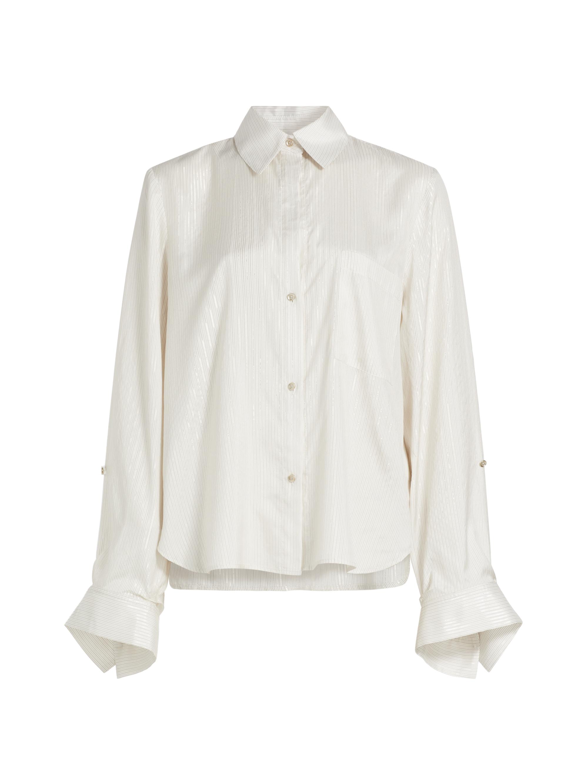 TWP Women's New Morning After Silk Button-Up Shirt - White Multi
