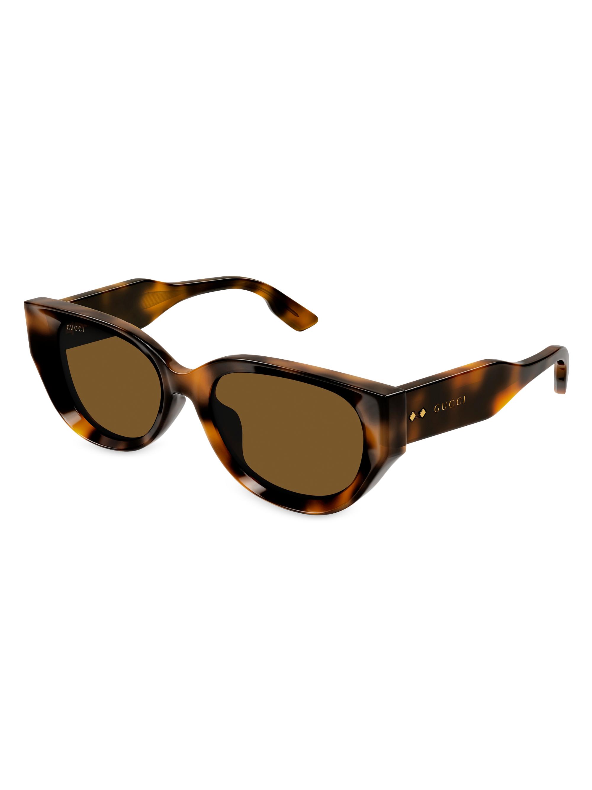 Gucci Women's Thickness 54MM Cat-Eye Sunglasses - Havana Brown
