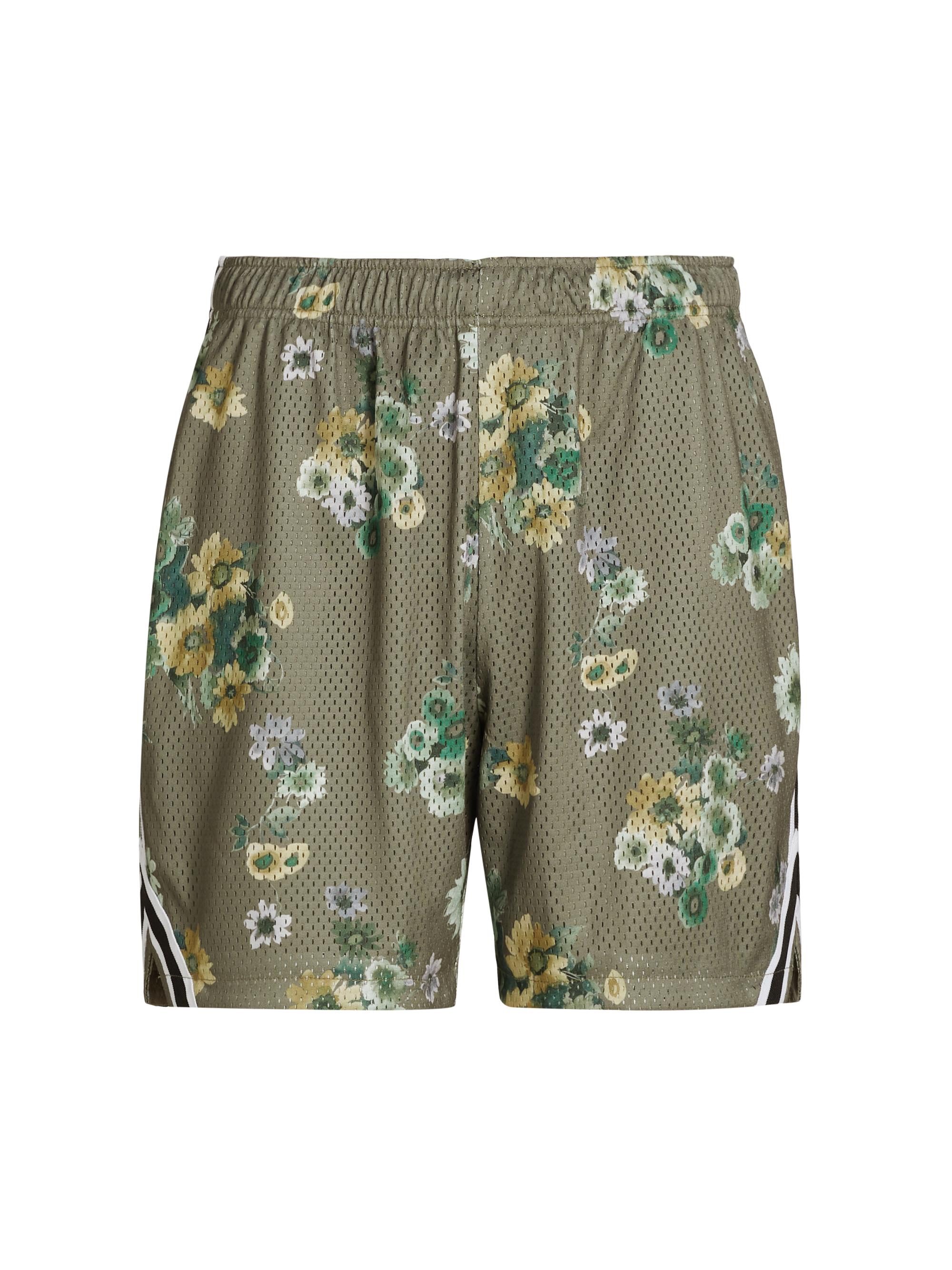 John Elliott Men's Rivalry Floral Mesh Shorts - Camo Bloom