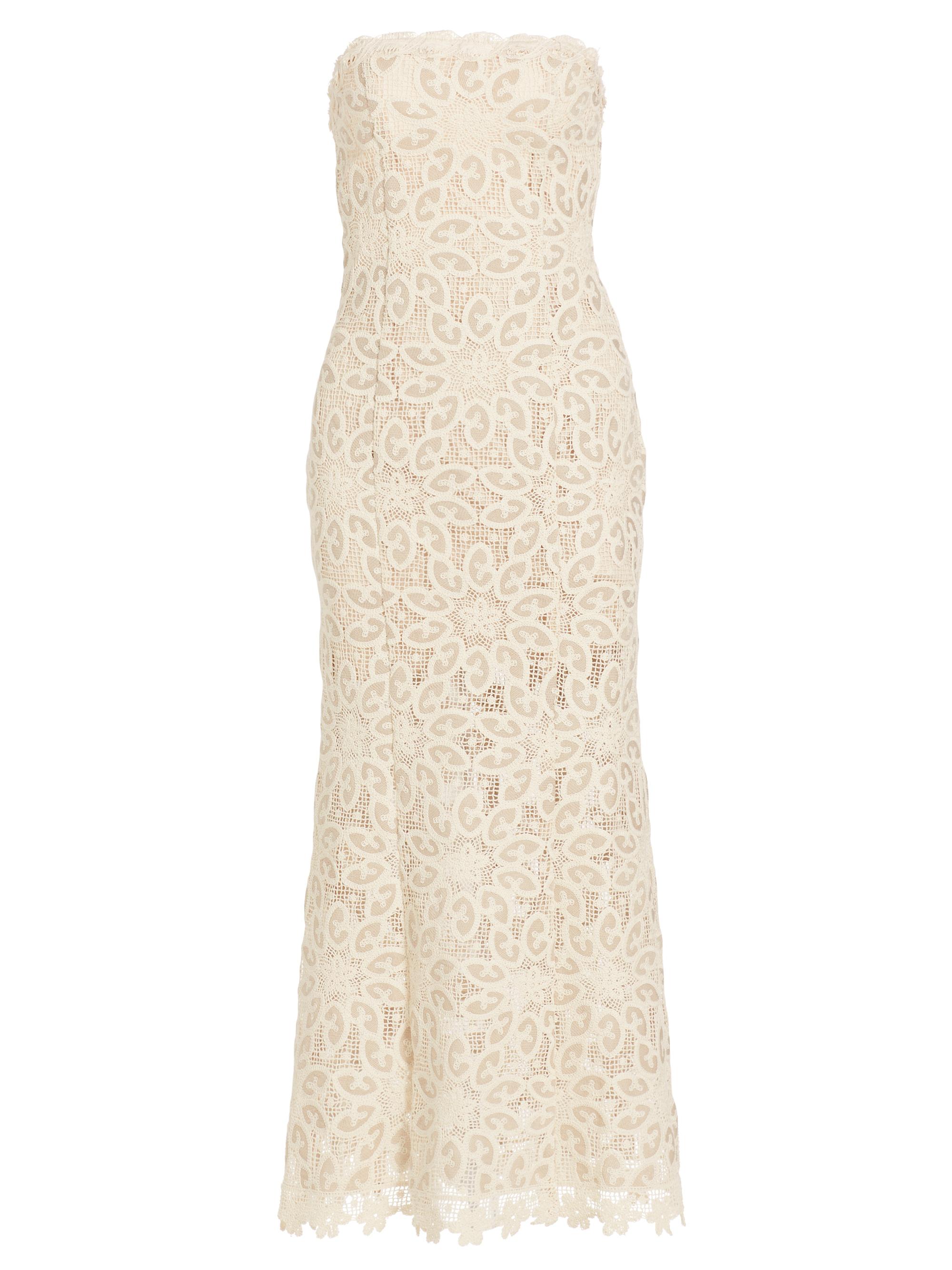 Elliatt Women's Crocheted Dreamer Strapless Dress -  Taupe