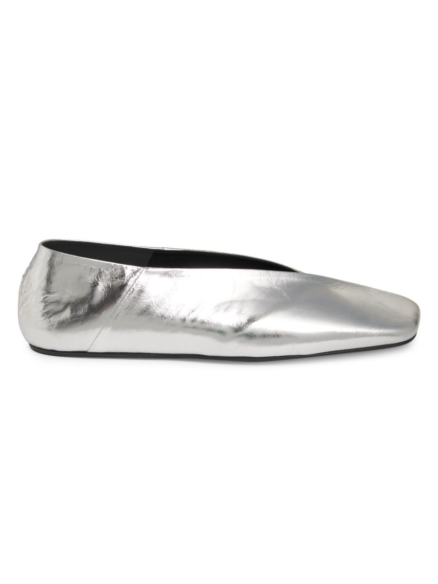 Jil Sander Leather Ballerina Flats | Saks Fifth Avenue