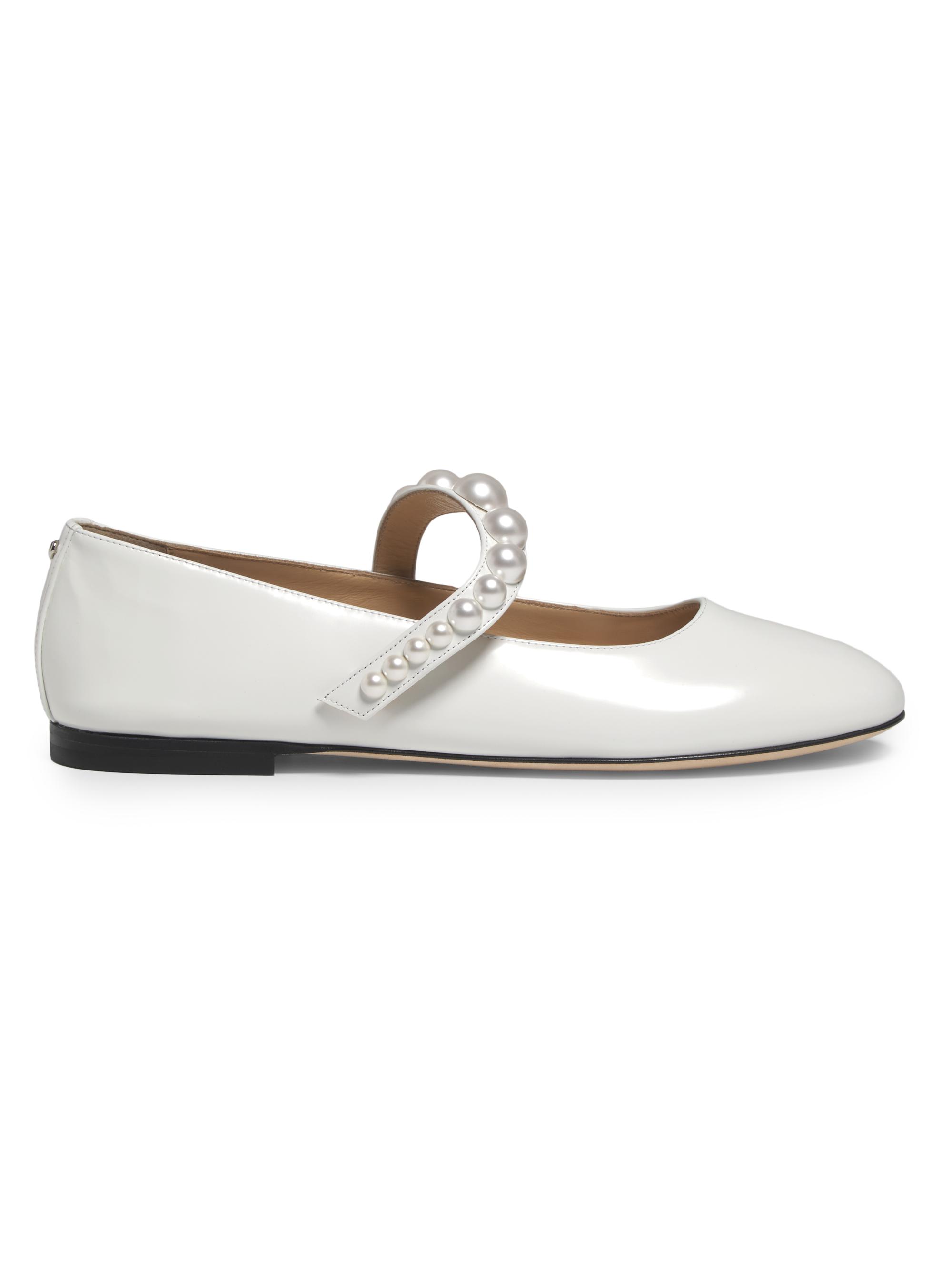 Mach & Mach Women's Sirene Embellished Leather Ballerina Flats - Black