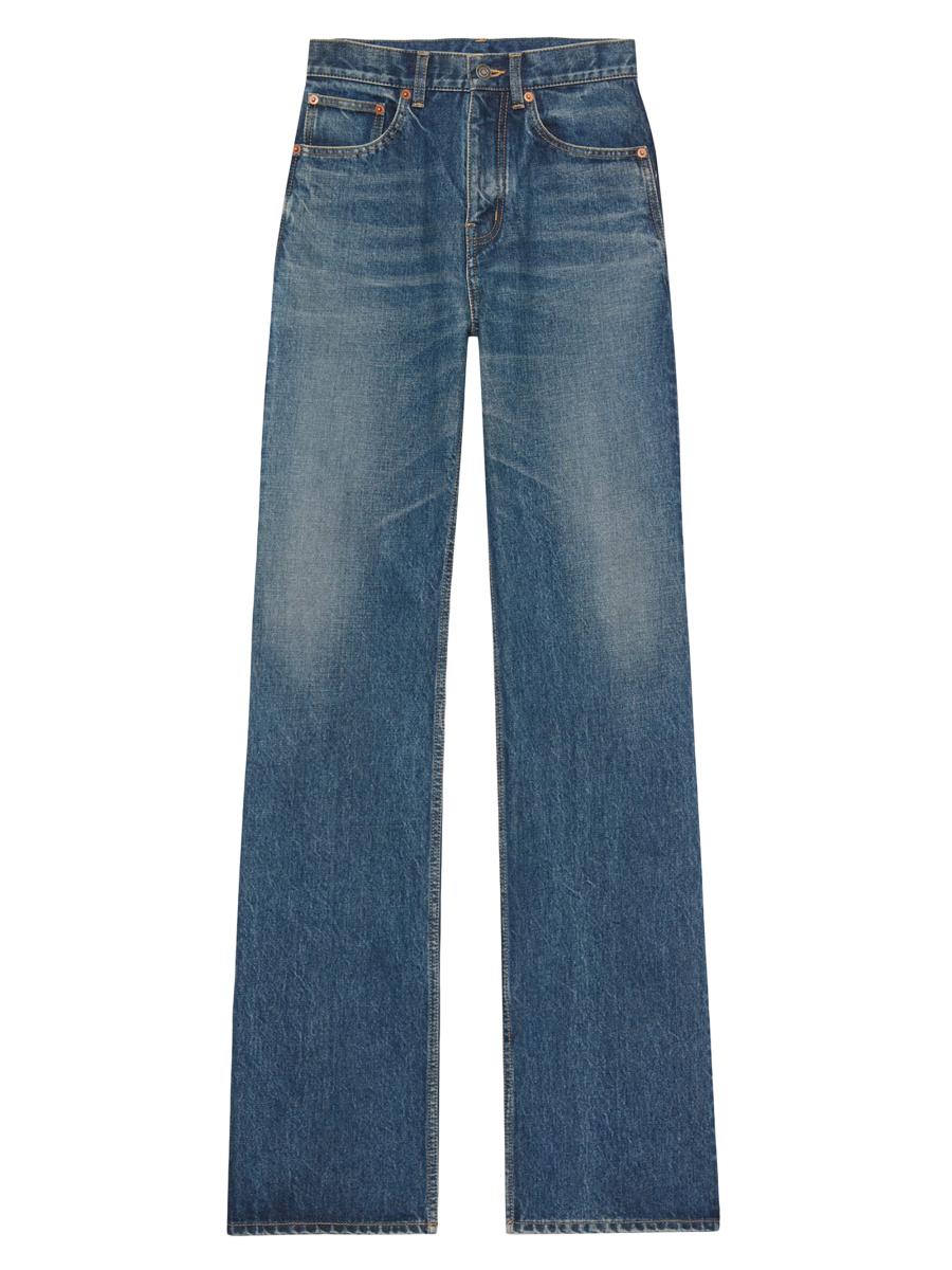 Saint Laurent Clyde Jeans in August Denim | Saks Fifth Avenue