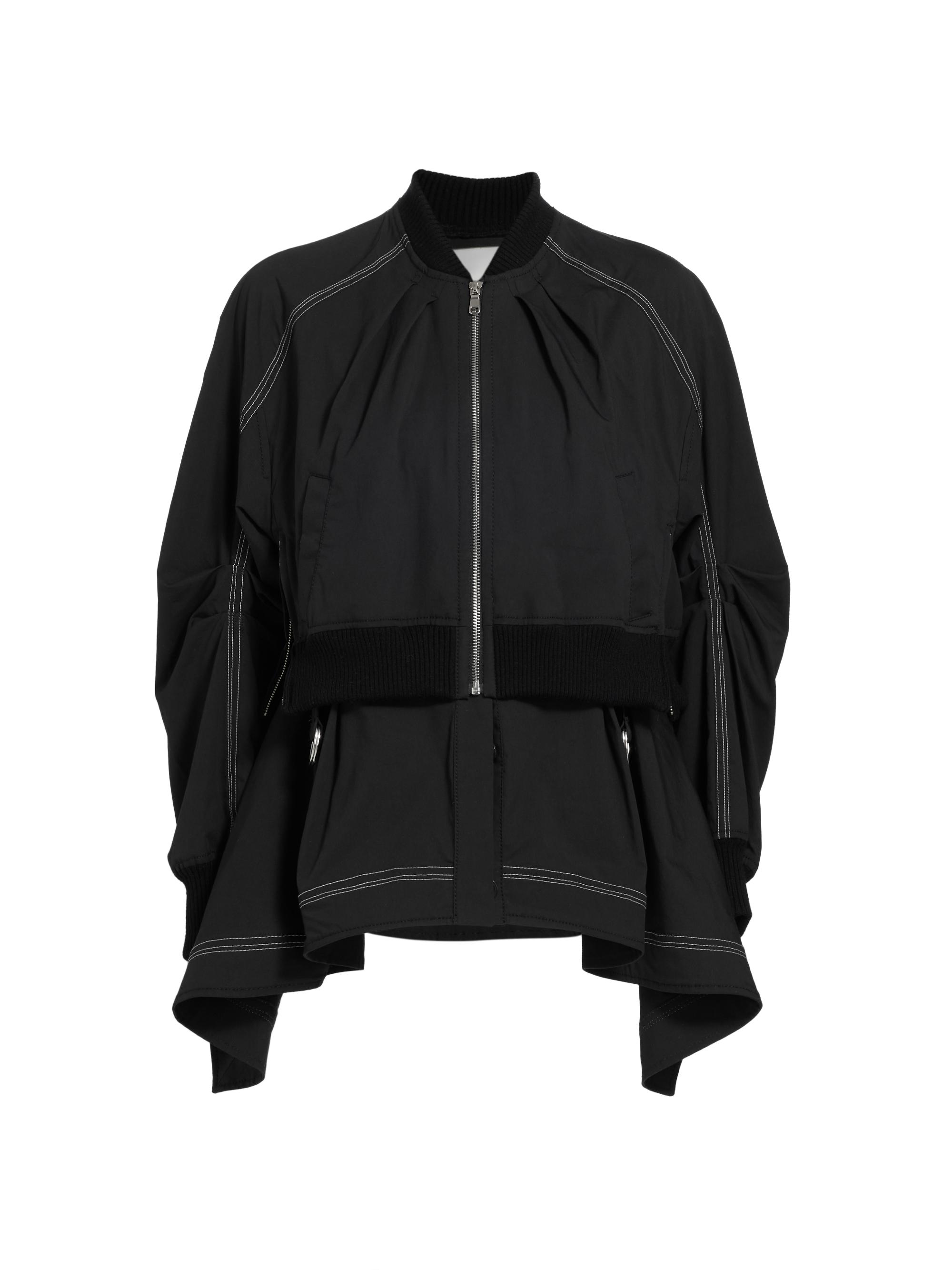 3.1 Phillip Lim Women's Double-Layered Flared Bomber Jacket - Black
