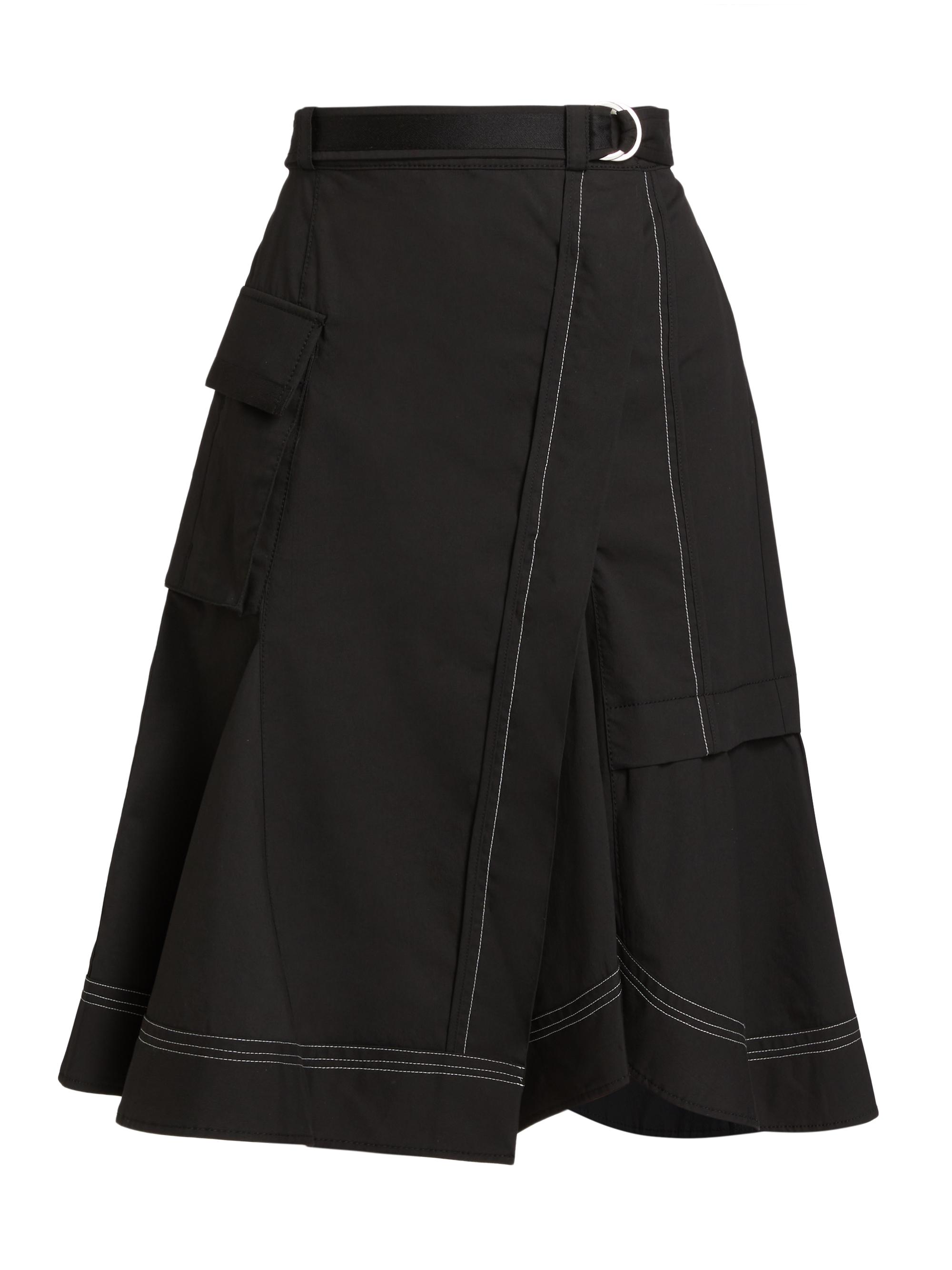 3.1 Phillip Lim Women's Double-Layered Utility Cargo Skirt - Black