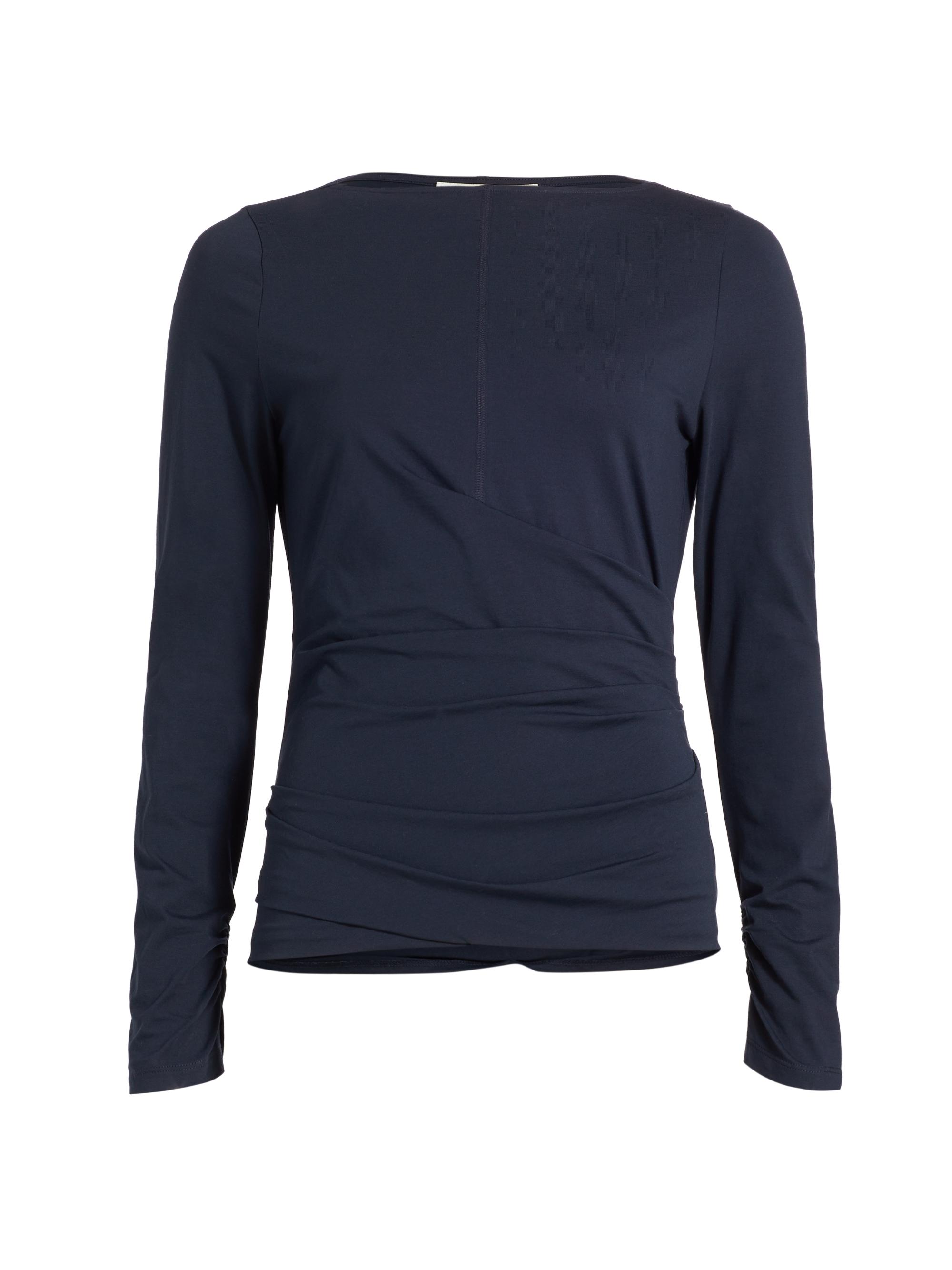 3.1 Phillip Lim Women's Draped Stretch Cotton Boatneck Top - Midnight
