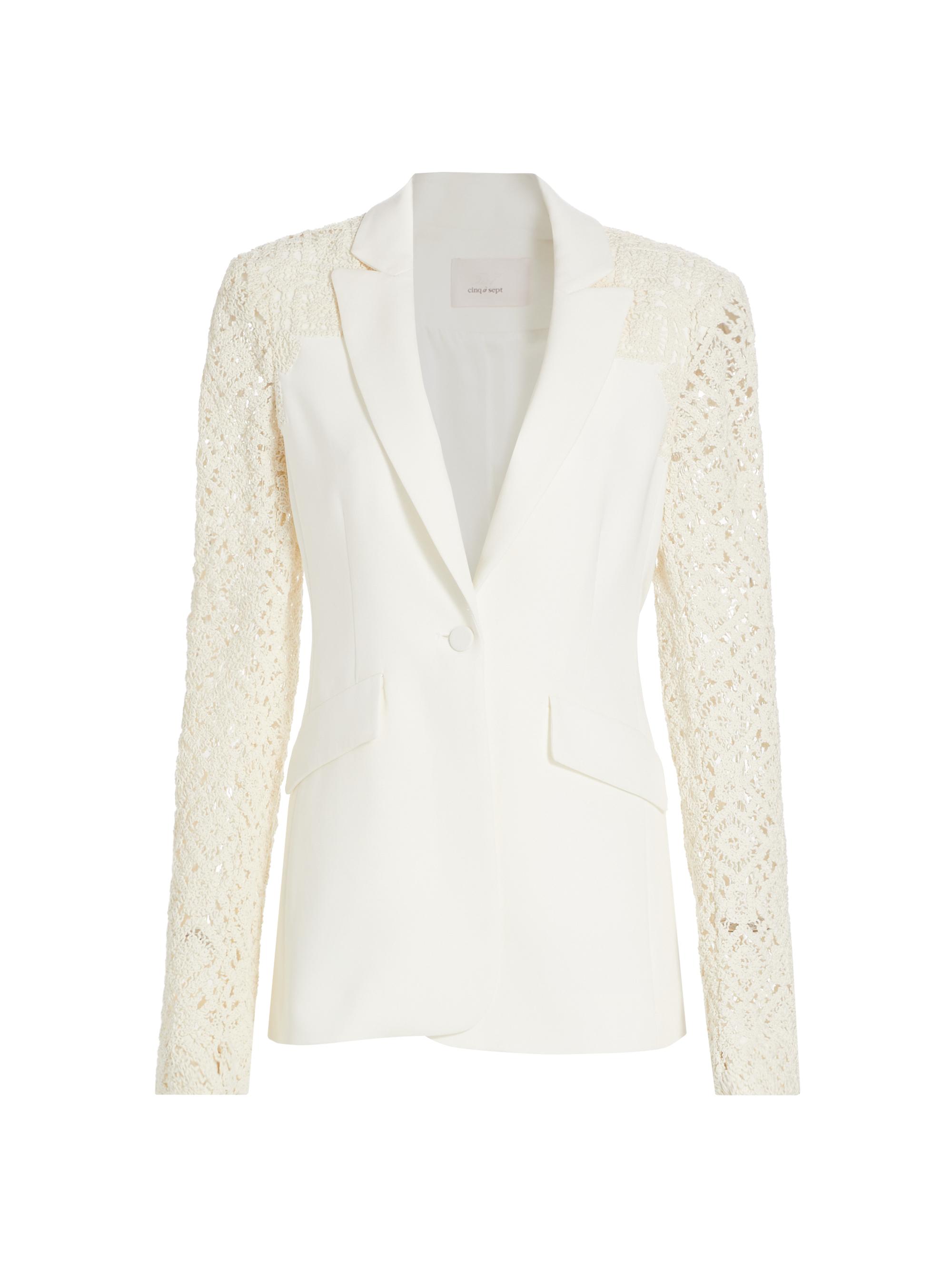 CINQ A SEPT Women's Cheyenne Geometric Crochet Blazer -