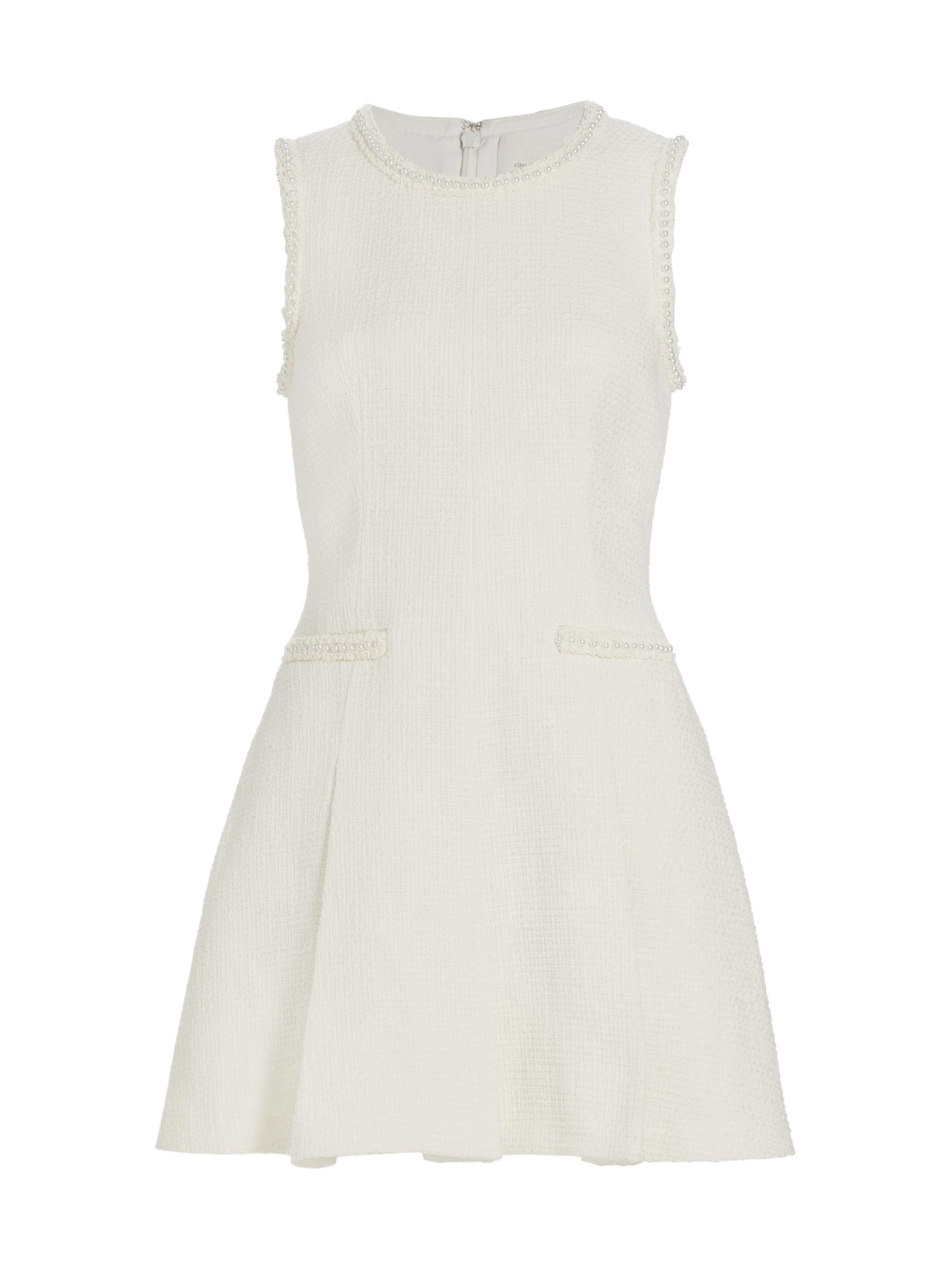 CINQ A SEPT Women's Nova Tweed Faux-Pearl Minidress -