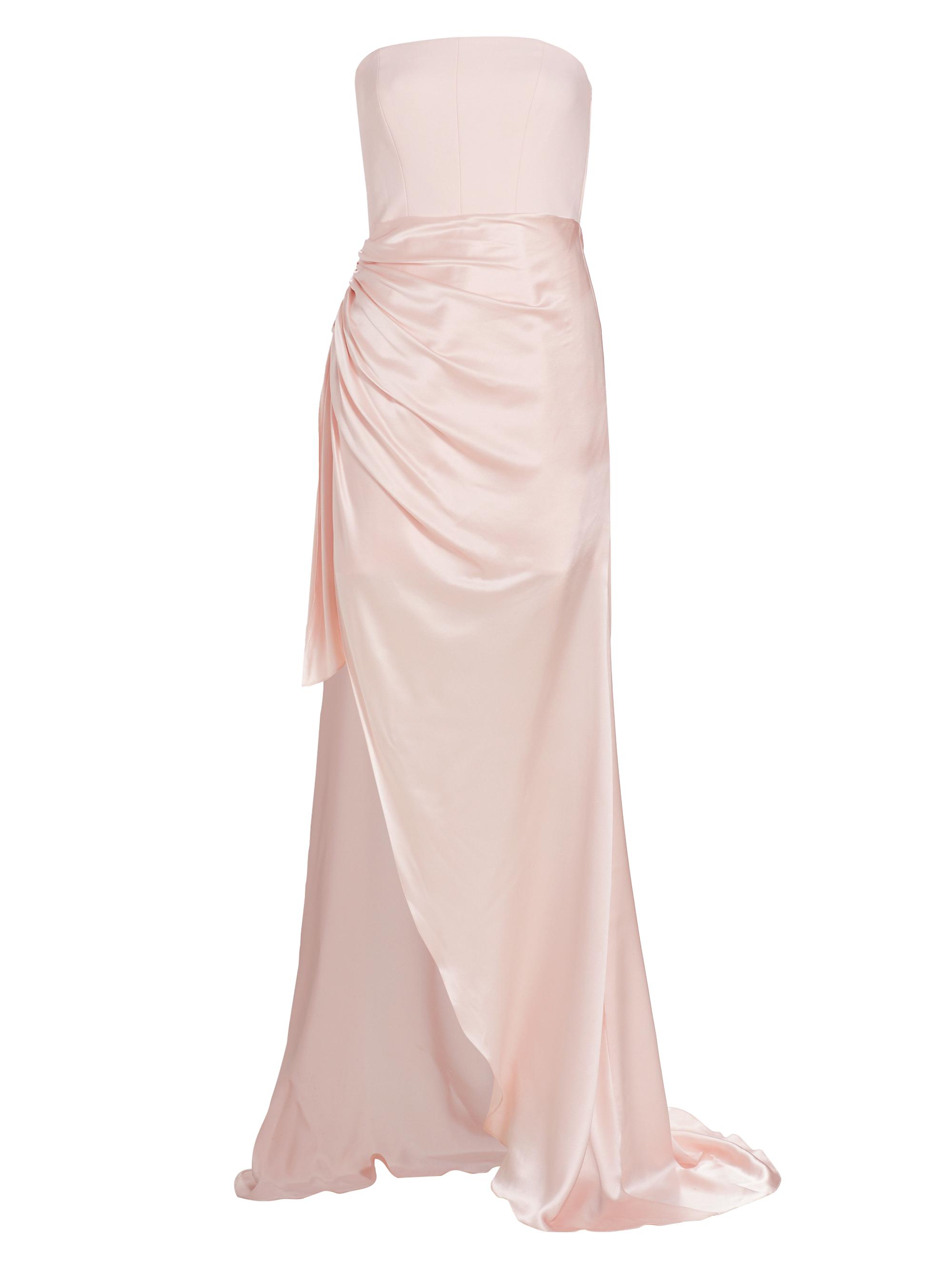 CINQ A SEPT Women's Rania Strapless Asymmetric Gown - Icy Pink