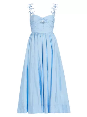 CINQ A SEPT Women's Agnes A-Line Midi-Dress - Skylight