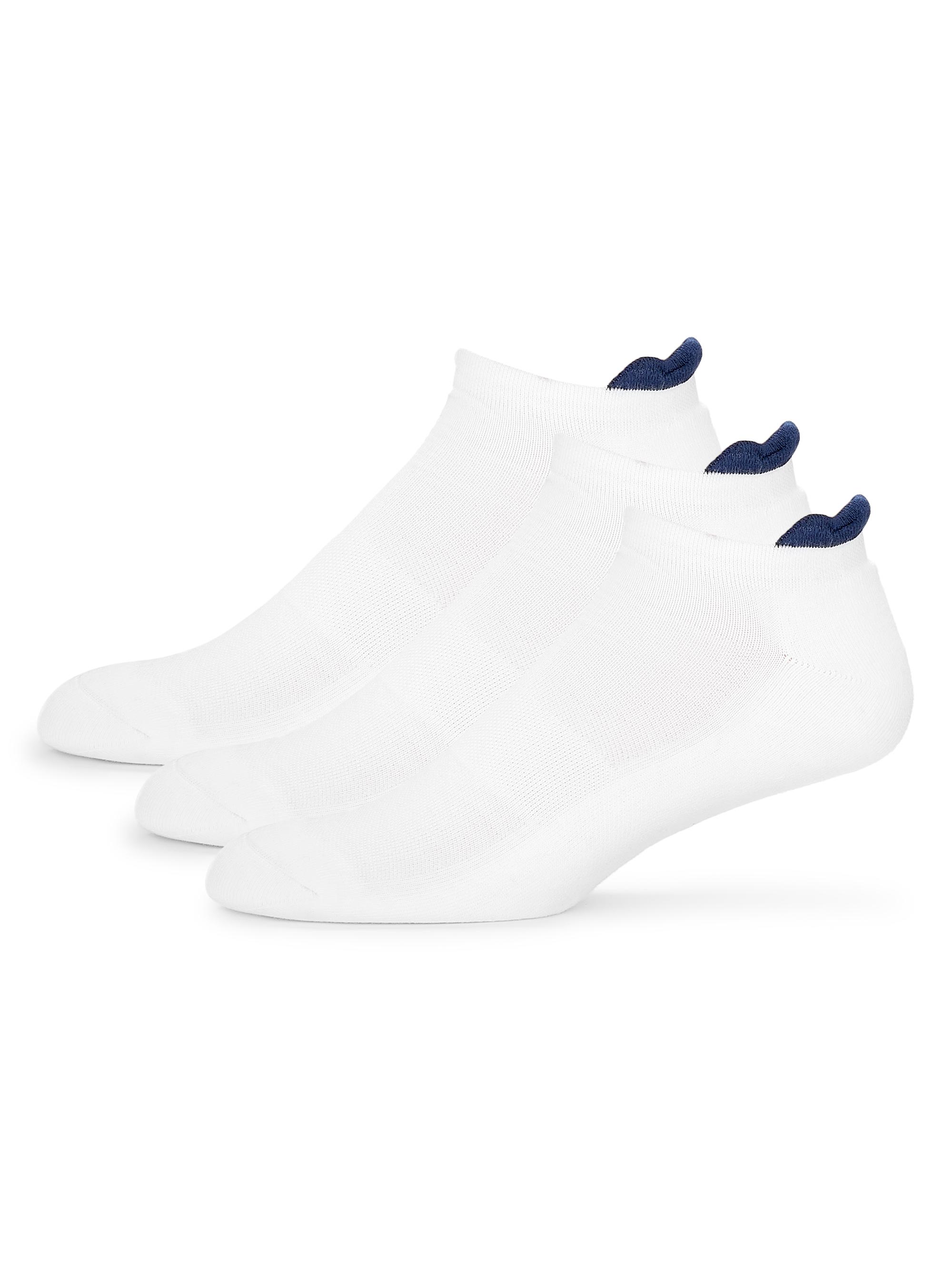 Saks Fifth Avenue Men's 3-Pack Stretch Ankle Socks - White