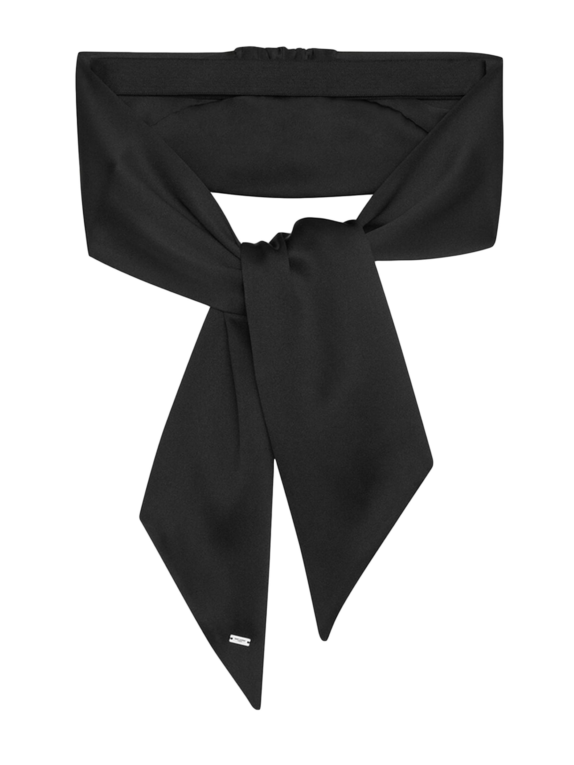 Saint Laurent Women's Headband in Silk Satin - Black