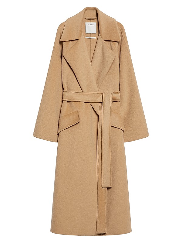 Shop Sportmax Wool-Cashmere Belted Long Coat | Saks Fifth Avenue Shop Sportmax Wool-Cashmere Belted Long Coat | Saks Fifth Avenue