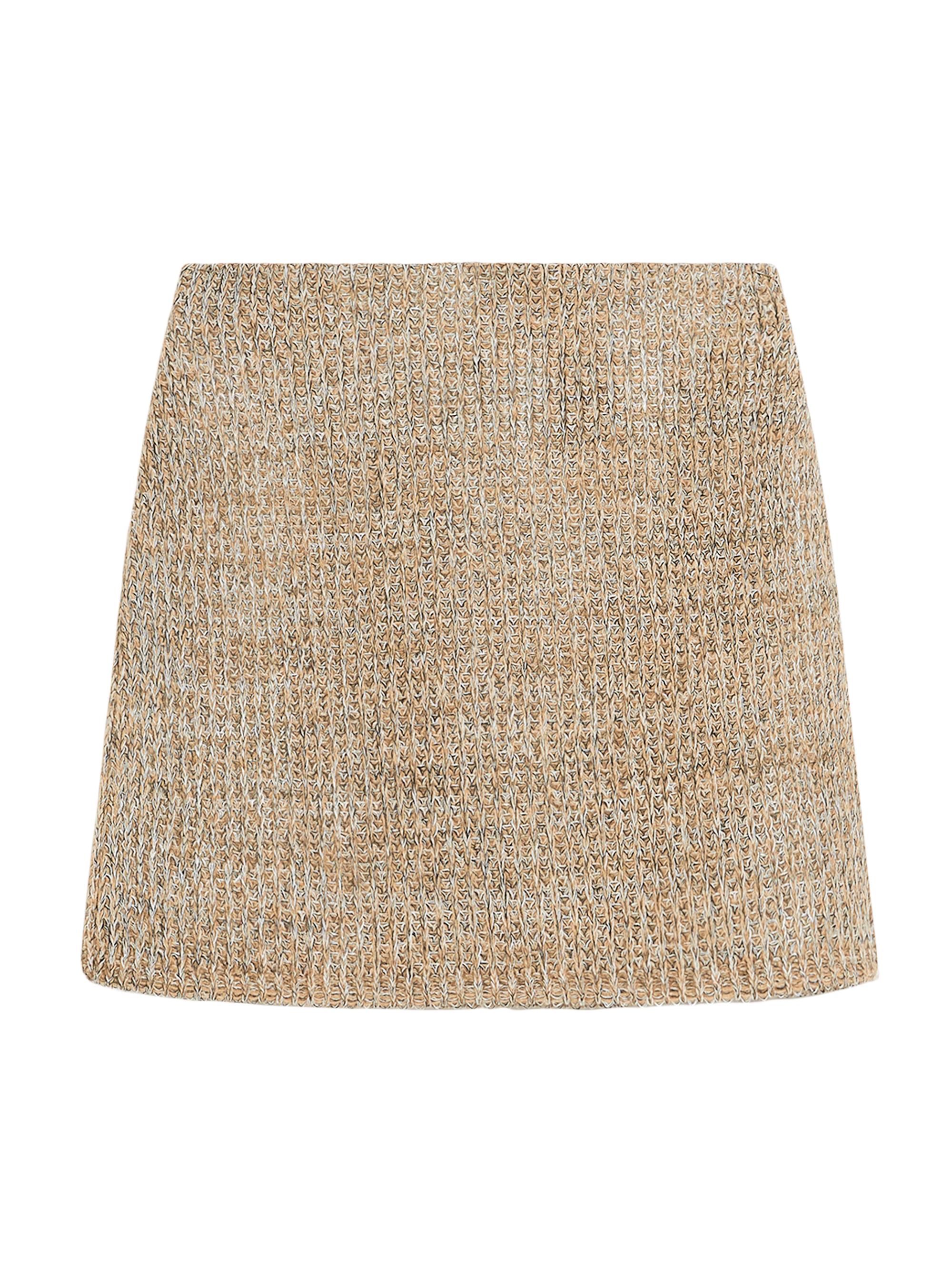 Sportmax Women's Wool-Blend Marled Miniskirt - Camel