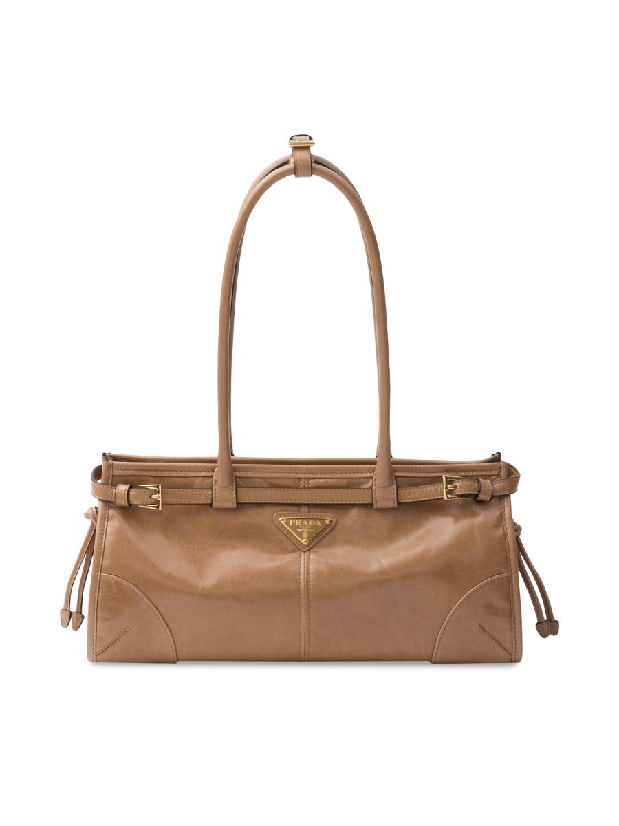ショルダーバッグ PRADA BURNT BROWN LEATHER WORK BAG Dark Brown Leather Shoulder Bag | PRADA