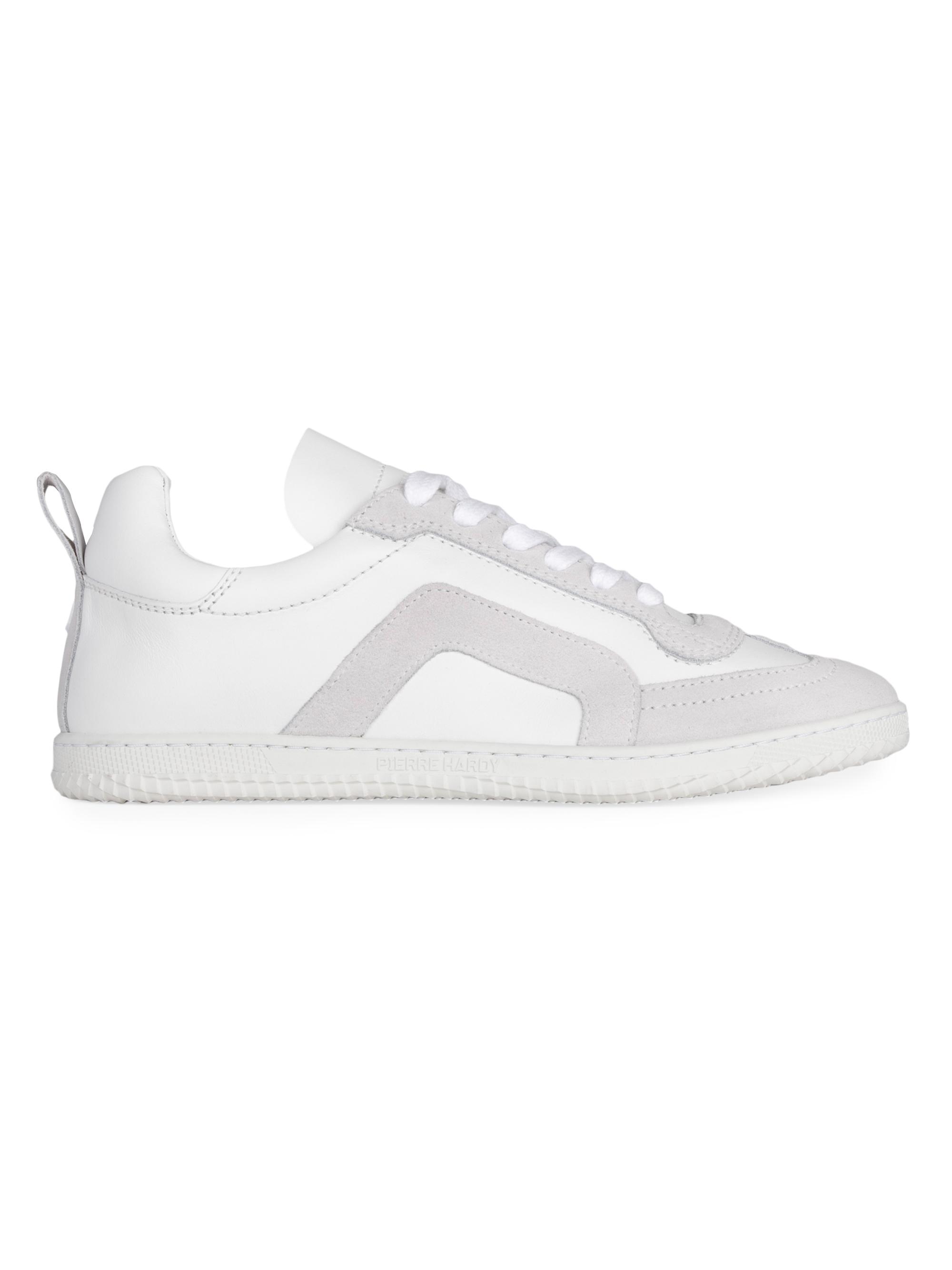 Pierre Hardy Women's Start Leather & Suede Low-Top Sneakers - Calf White