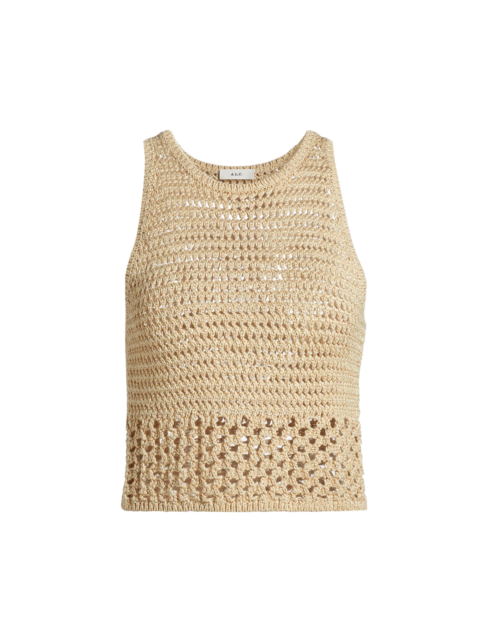 A.L.C. Women's Brayden Crochet Crop Tank - Pampas