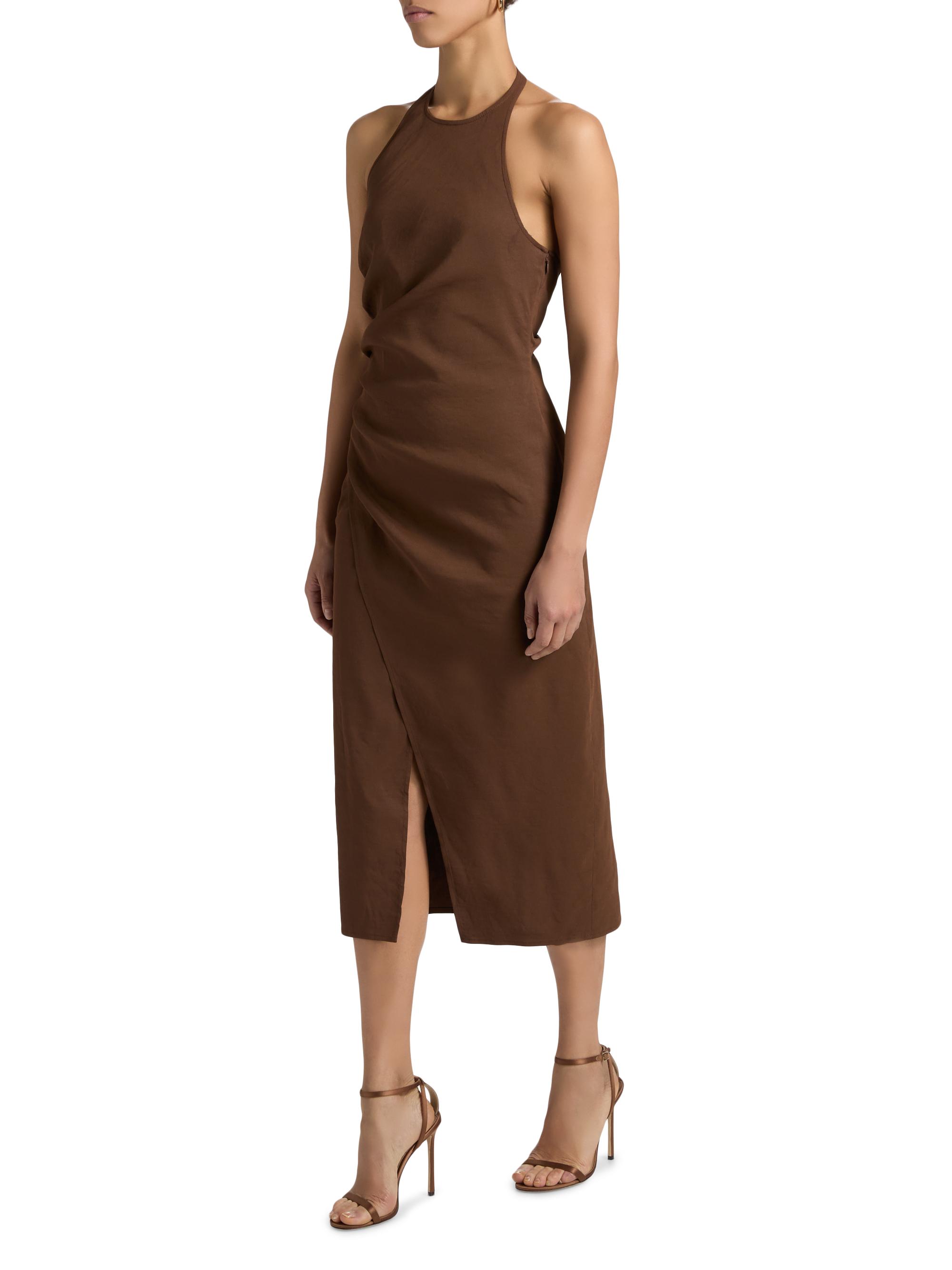 A.L.C. Sylvie Linen-Blend Wrap Midi-Dress | Saks Fifth Avenue