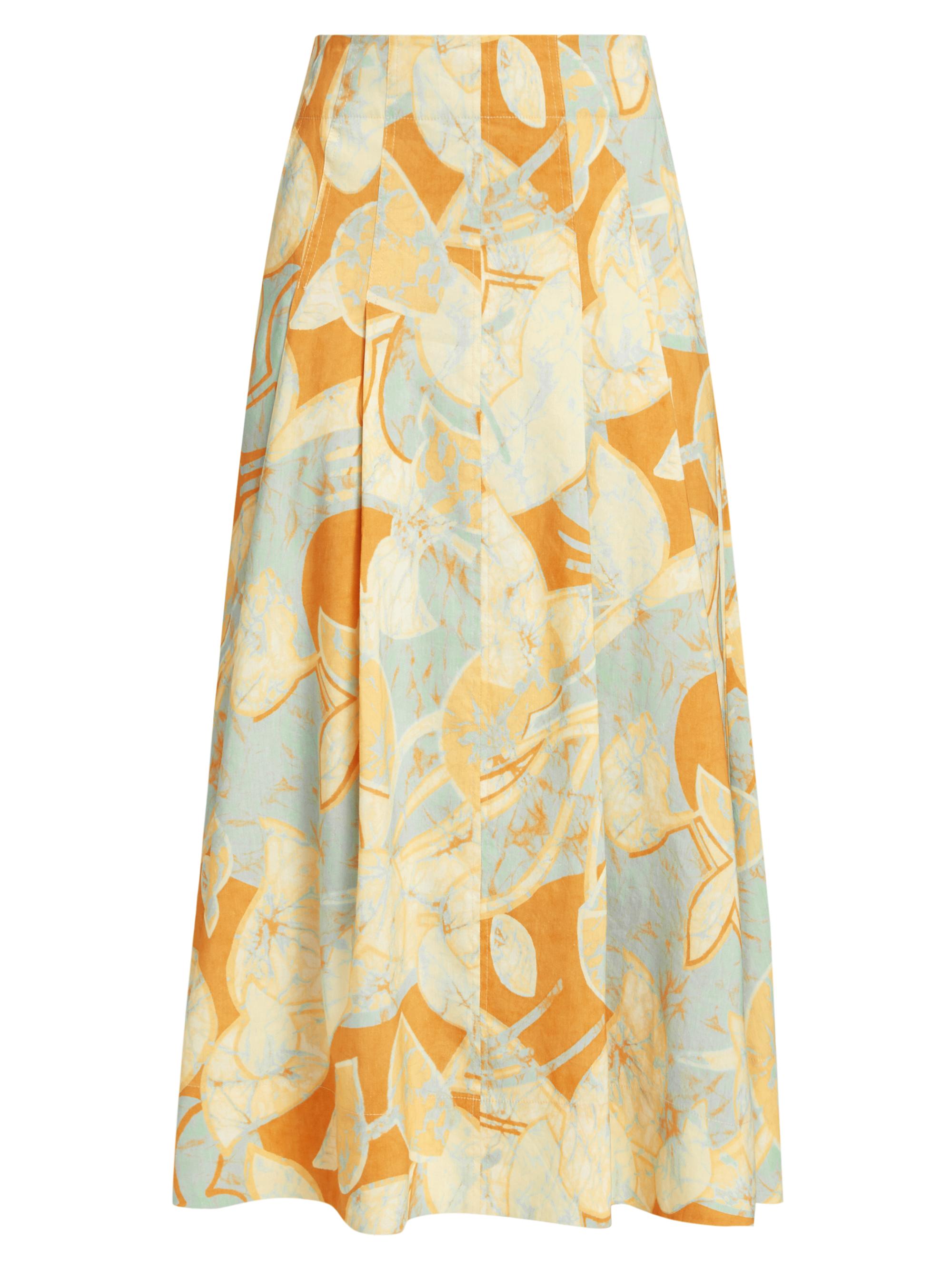 A.L.C. Women's Eve Sea Glass Linen-Blend Maxi Skirt - Cumin Sea Glass