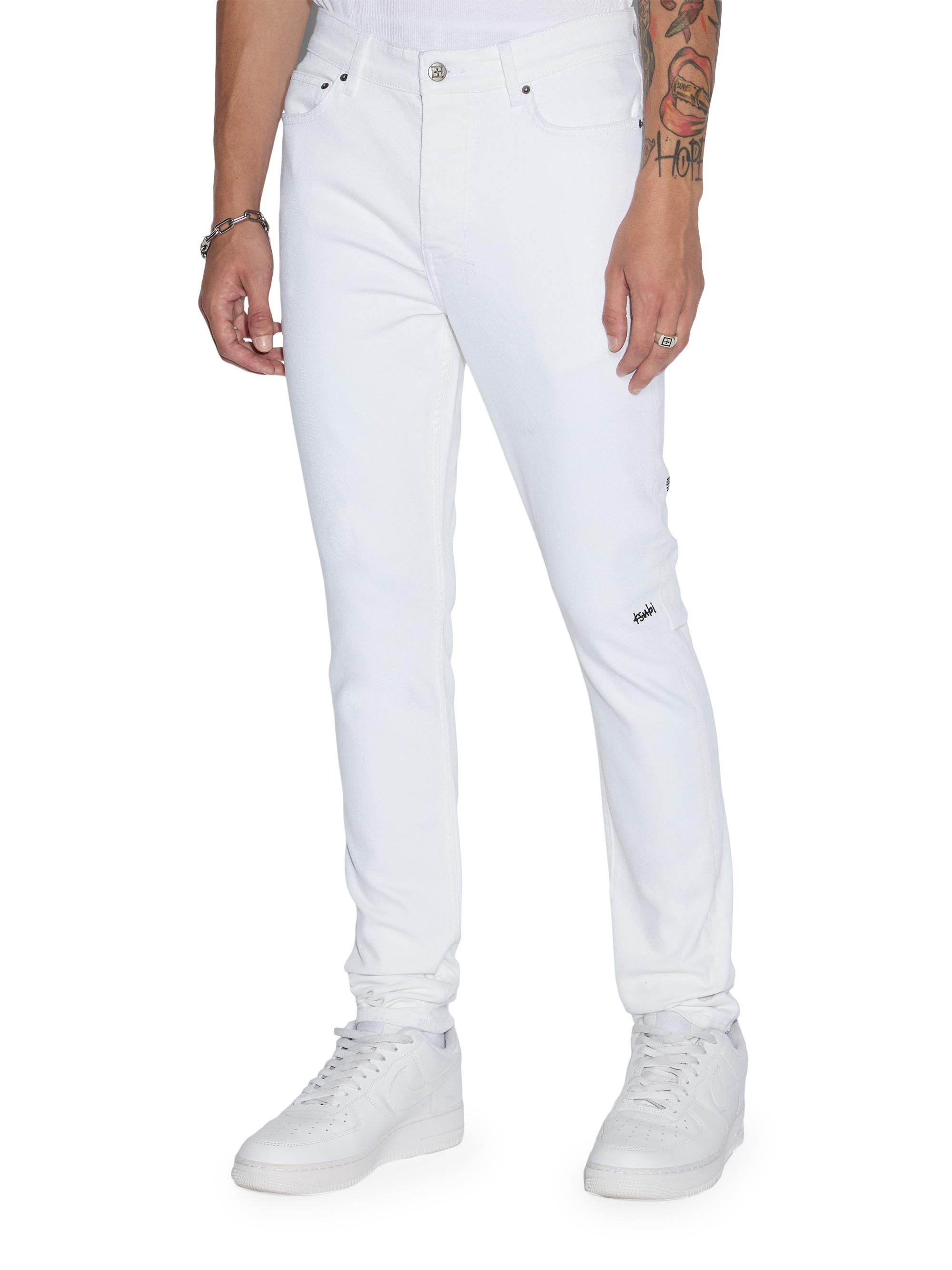 Ksubi Men's Chitch Polar Krystal Stretch Slim-Fit Jeans - White