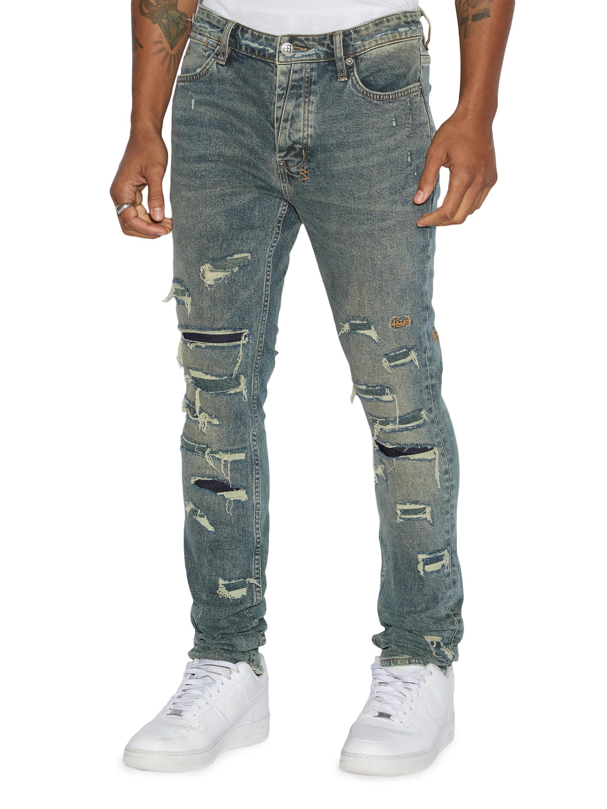 Ksubi Men's Van Winkle Klassik Tinted Stretch Skinny Jeans - Denim