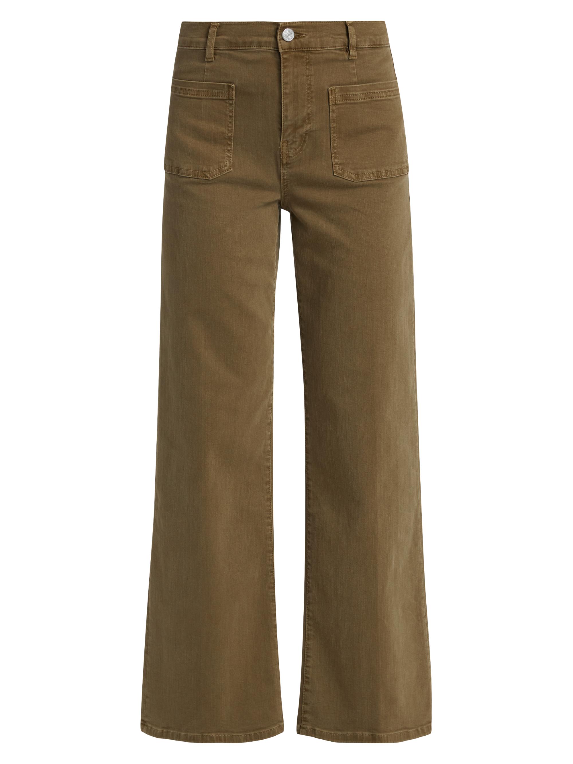 FRAME Women's Le Slim Palazzo Patch-Pocket Jeans - Khaki Green