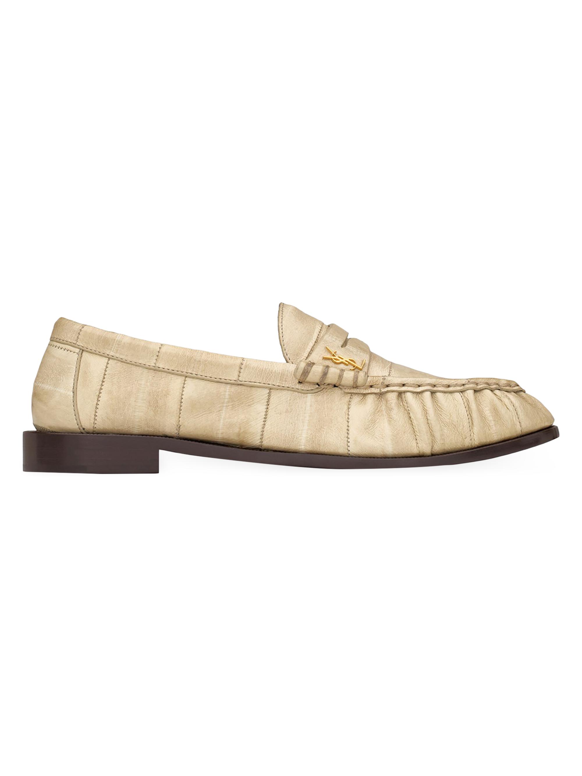 Saint Laurent Women's Le Loafer Penny Slippers in Eel -