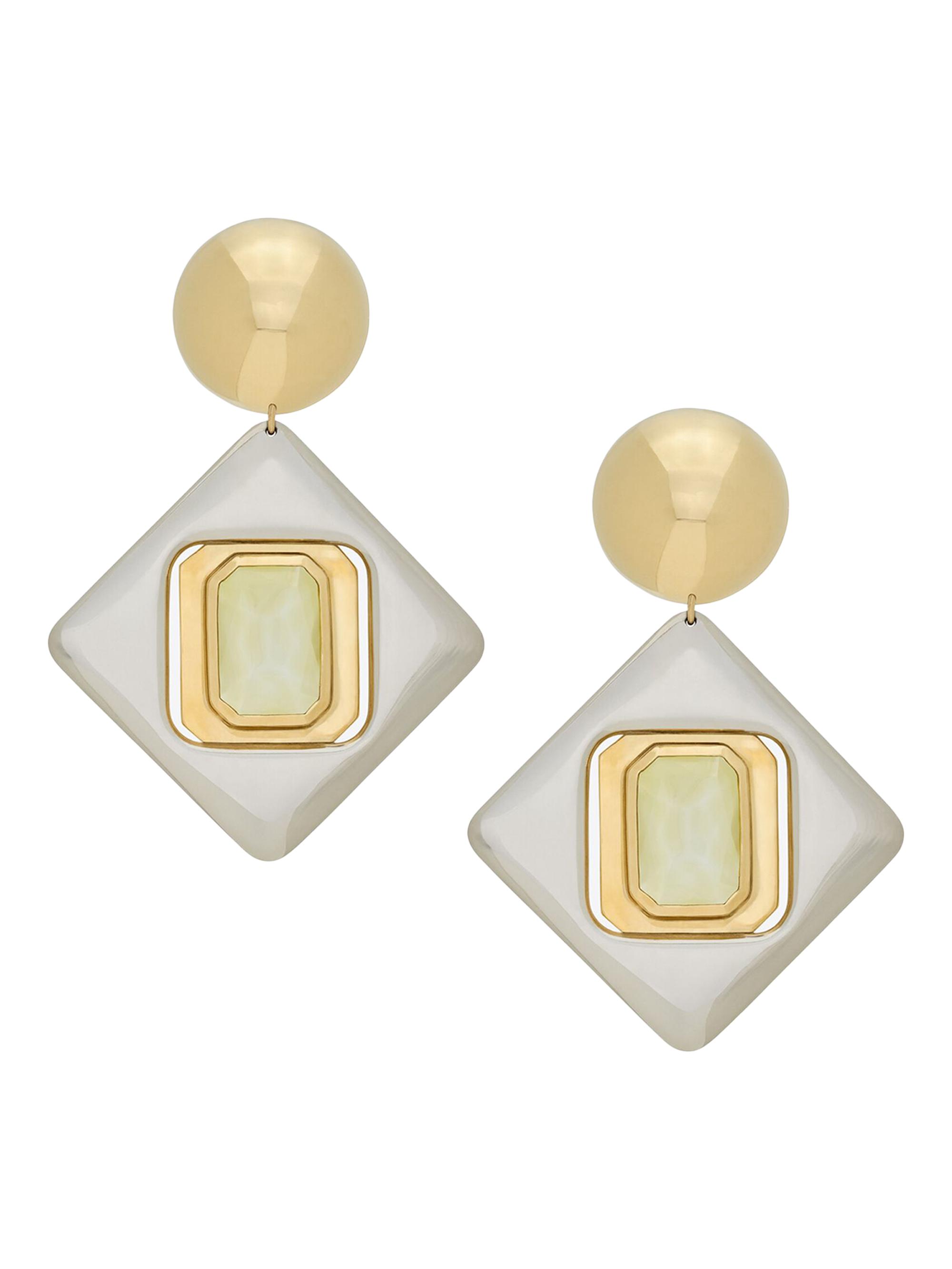 Saint Laurent Geometric Earrings in Resin and Metal | Saks Fifth