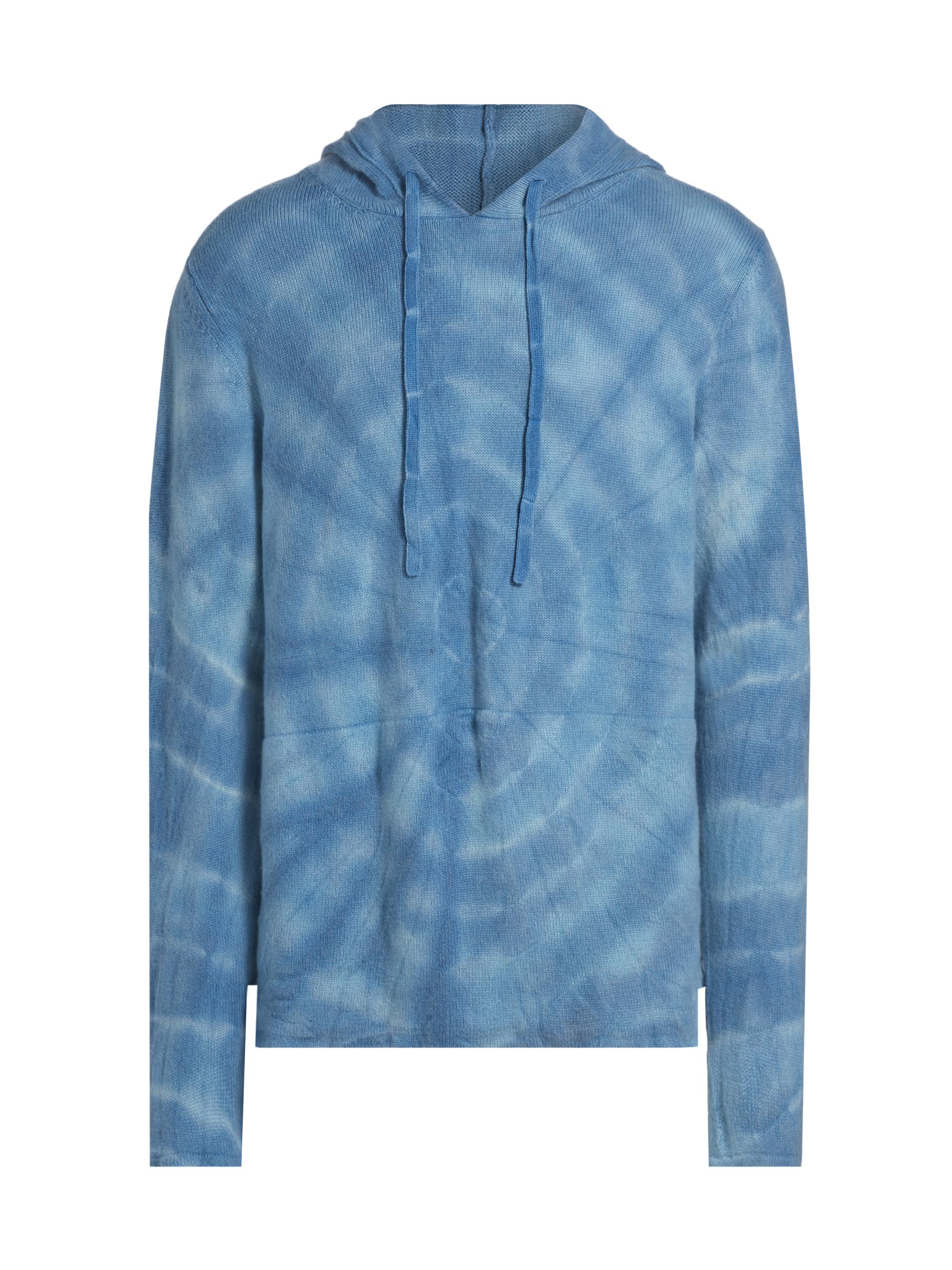 Harden Men's Circles Of Blue Tie-Dye Cashmere Hoodie - Blue